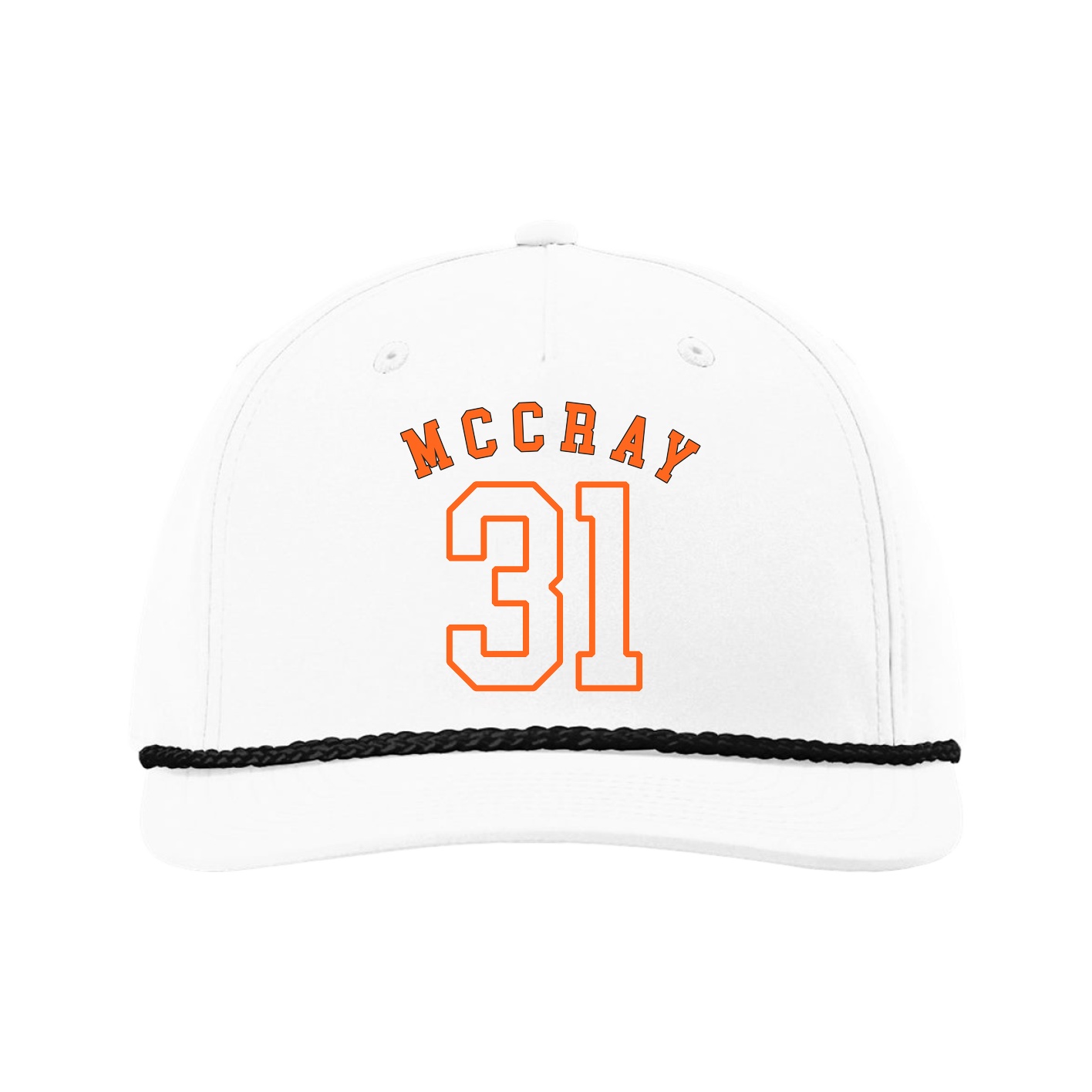 Five-Panel Classic Rope Cap — Shirsey Arch in White