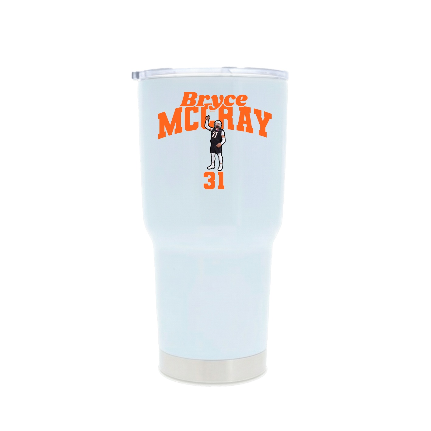30oz Stainless Steel Tumbler — Signature Arch in White