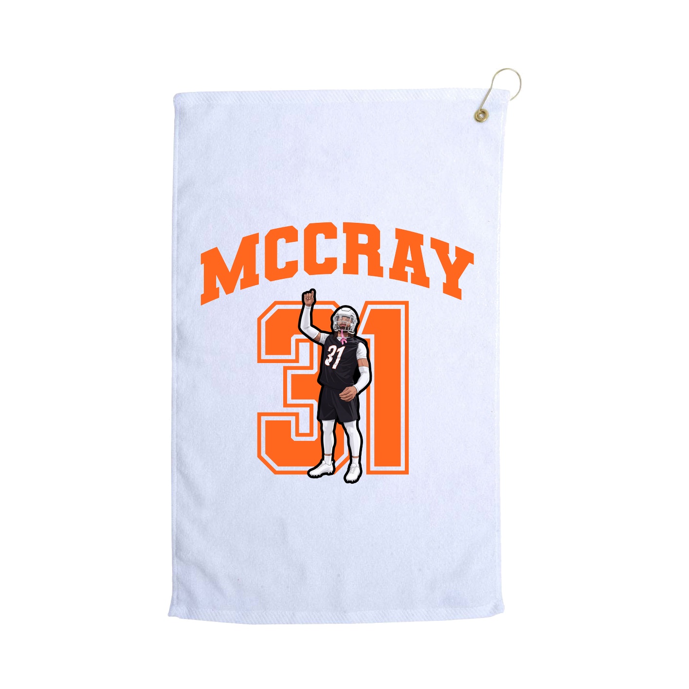 Golf Towel — Number in White