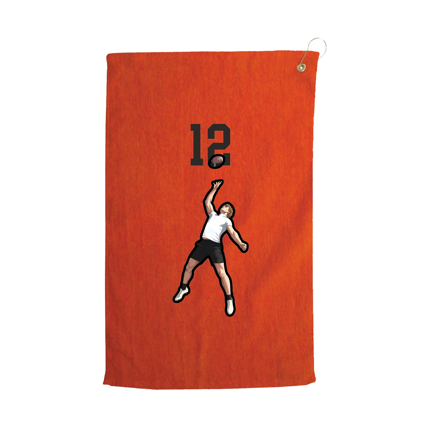 Golf Towel — Number Top in Orange