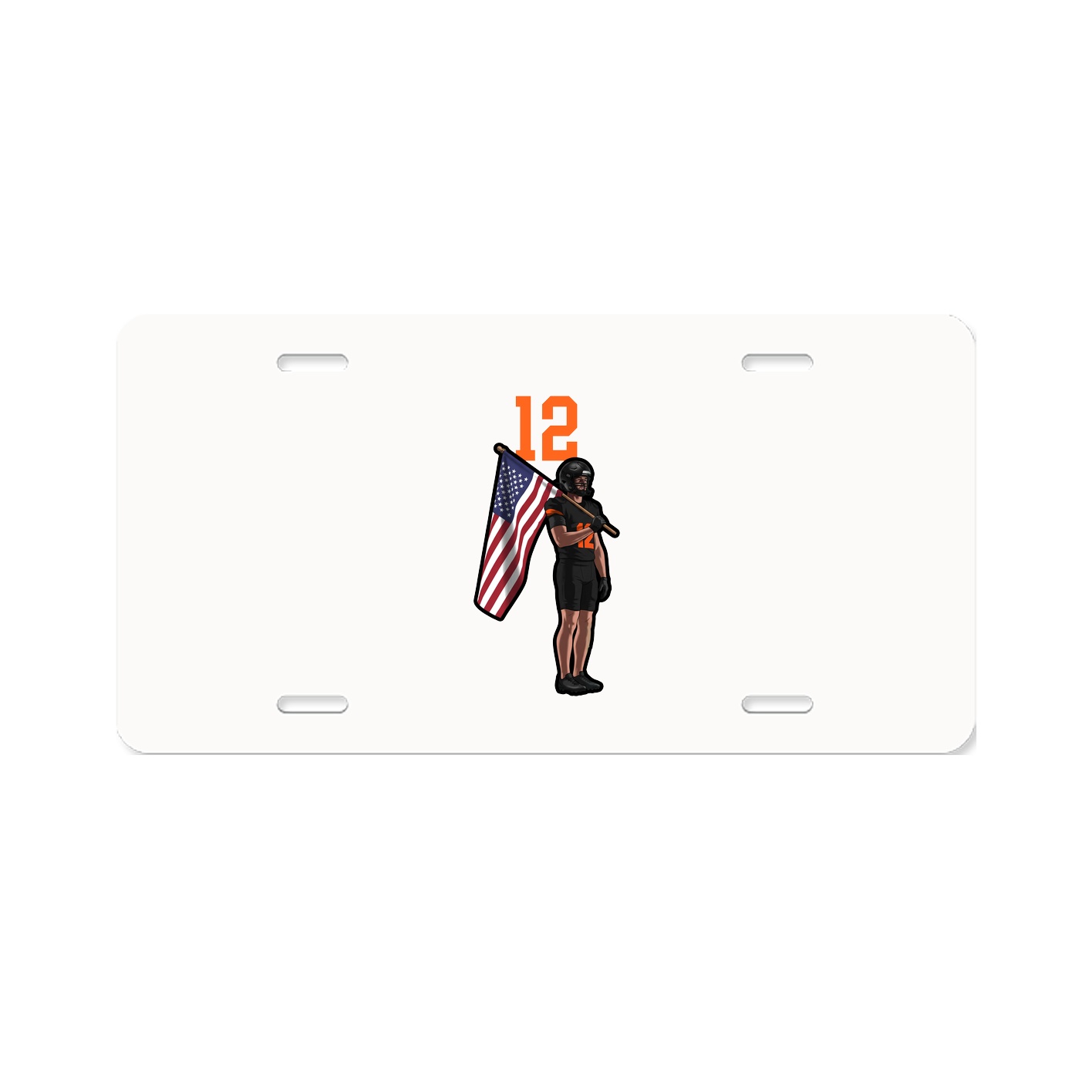 License Plate — Number Top in Classic