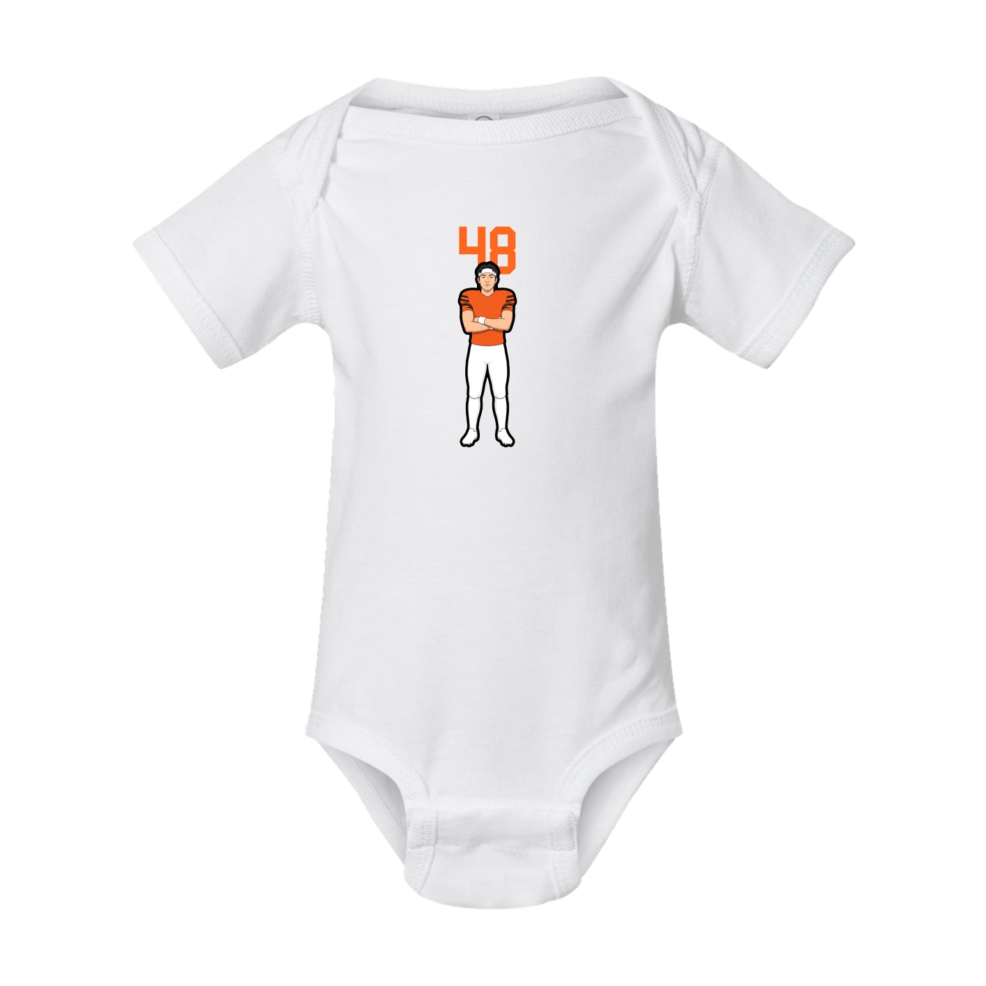 Baby Onesie — Number Top in White