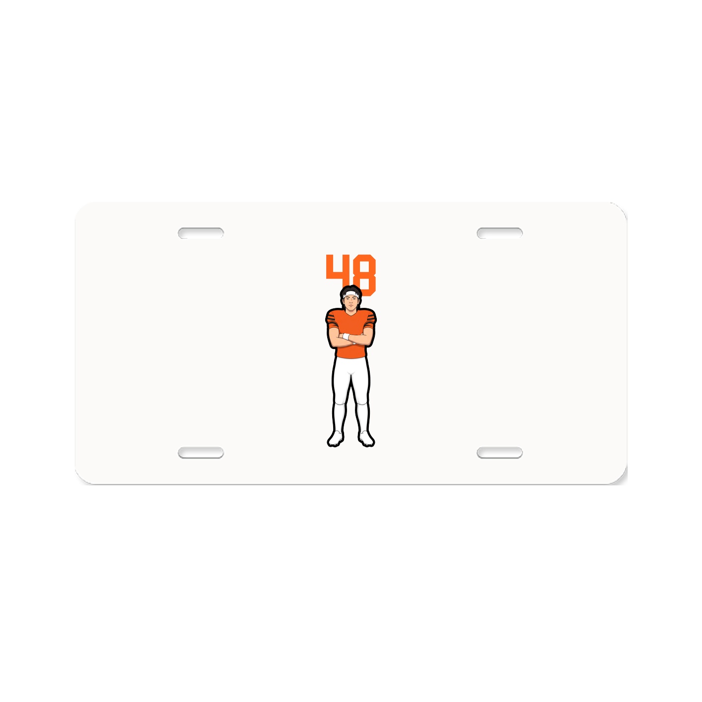 License Plate — Number Top in Classic