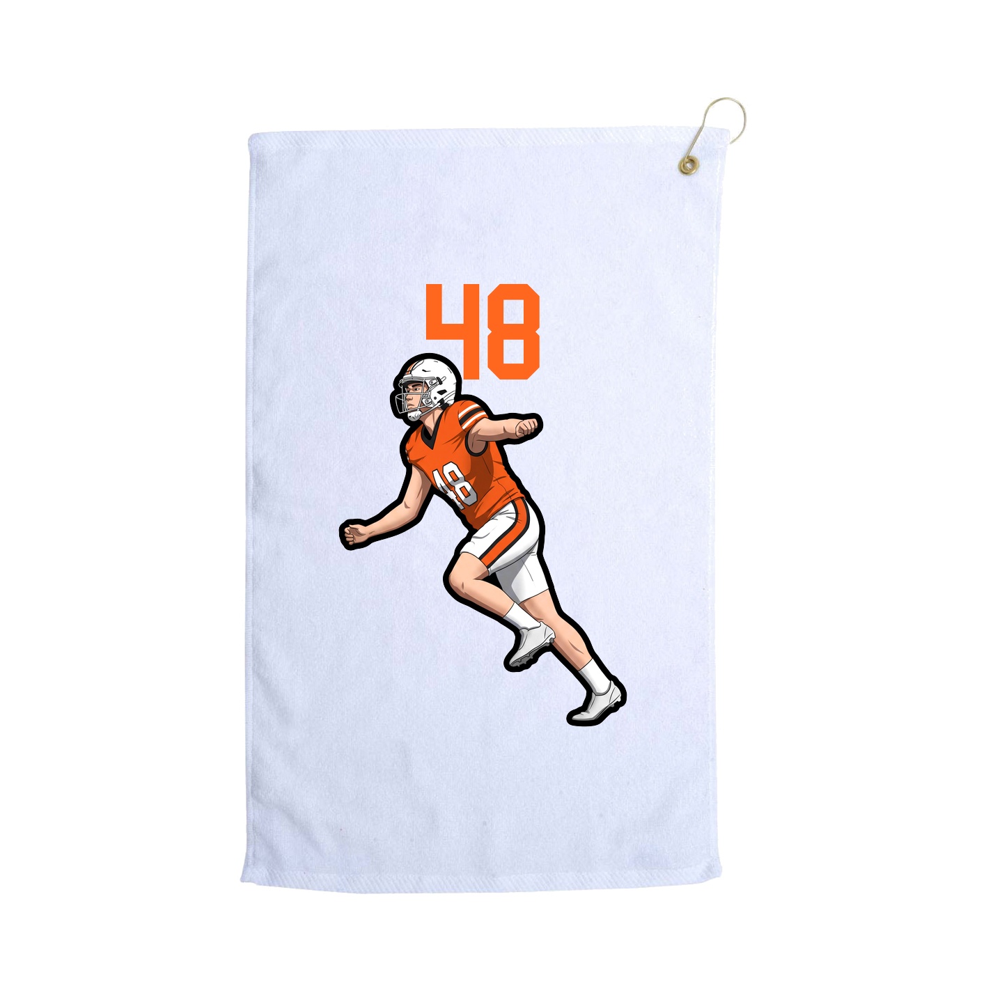 Golf Towel — Number Top in White