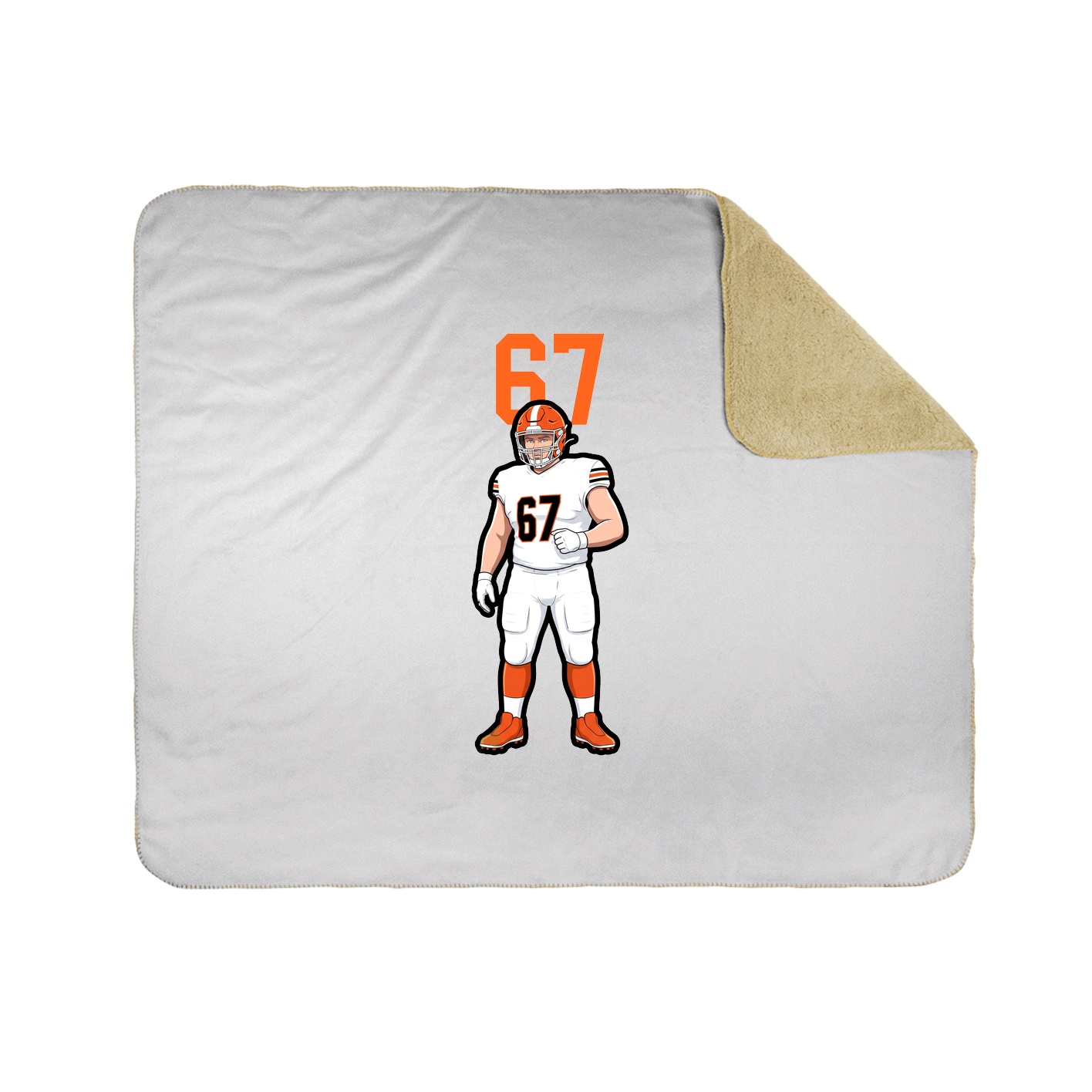 Throw Blanket — Number Top in White