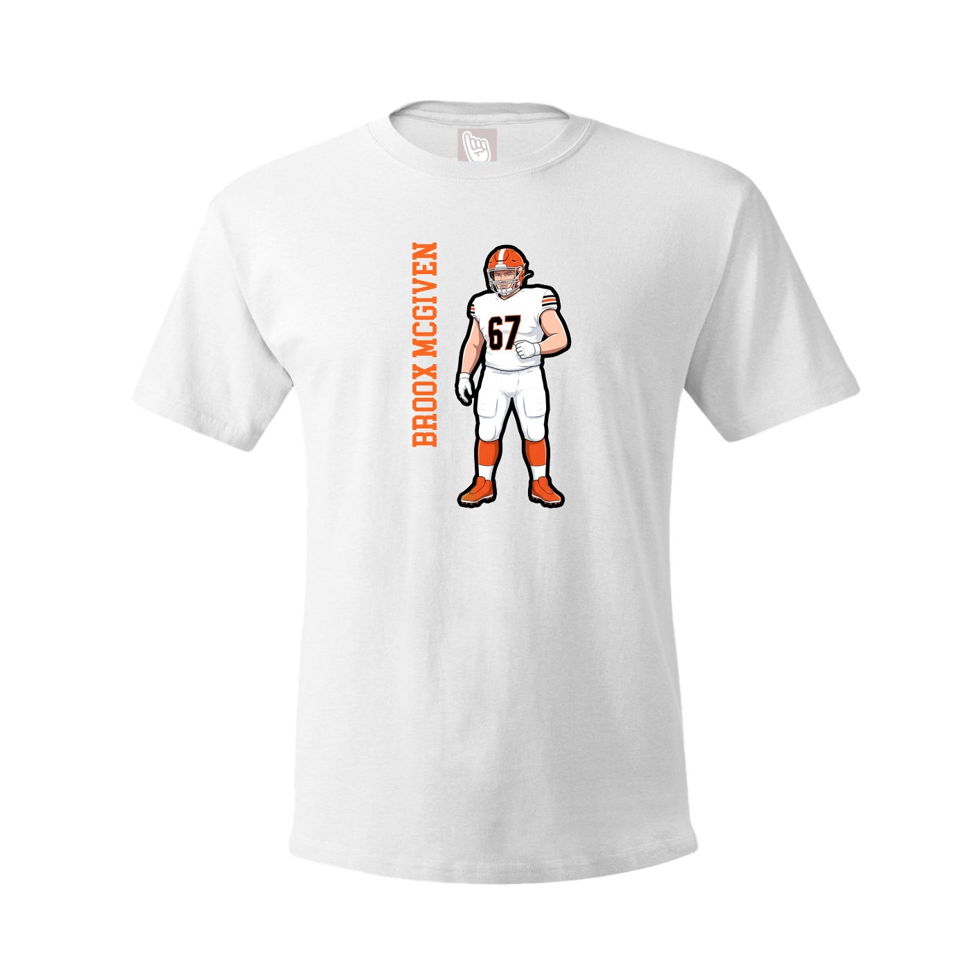 Tee — Name Vertical in White