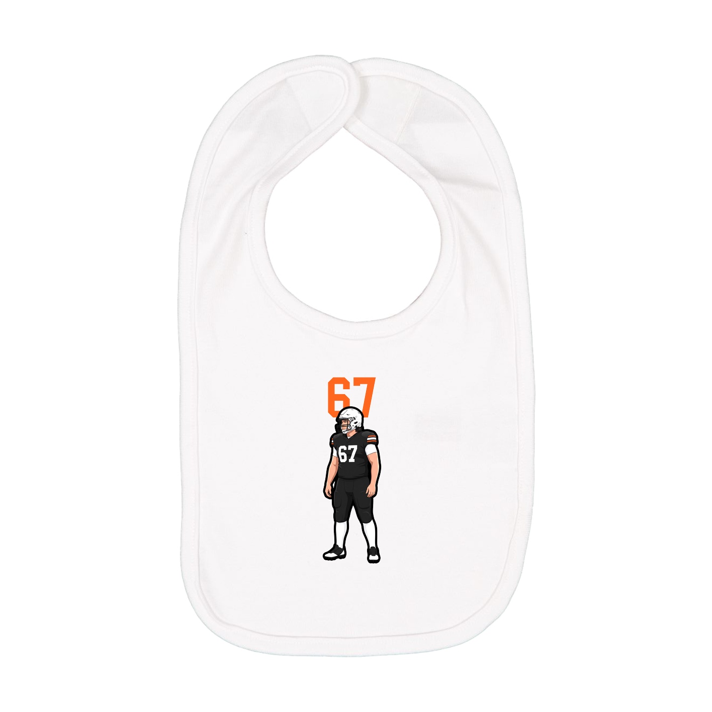 Infant Bib — Number Top in White