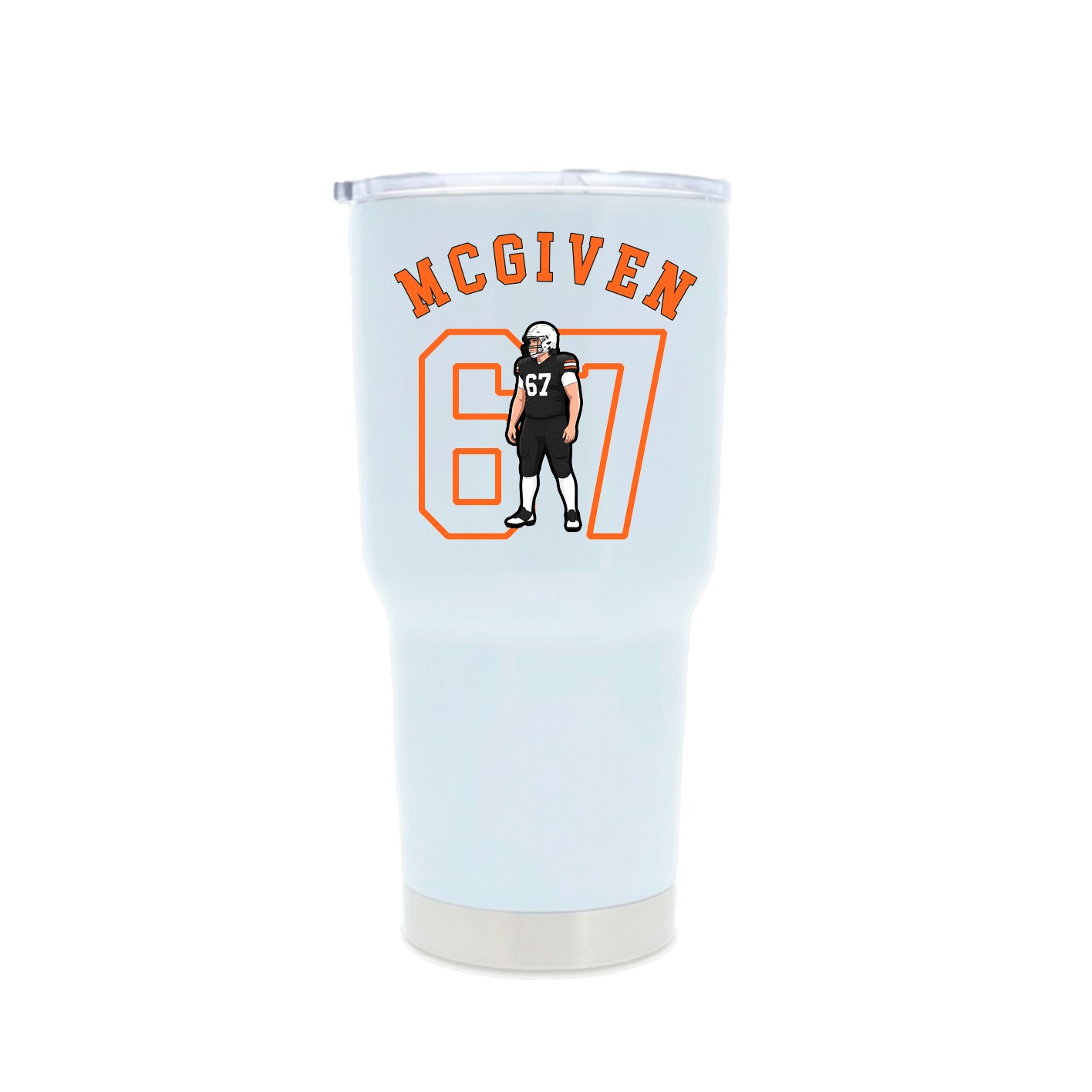 30oz Stainless Steel Tumbler — Shirsey Arch in White