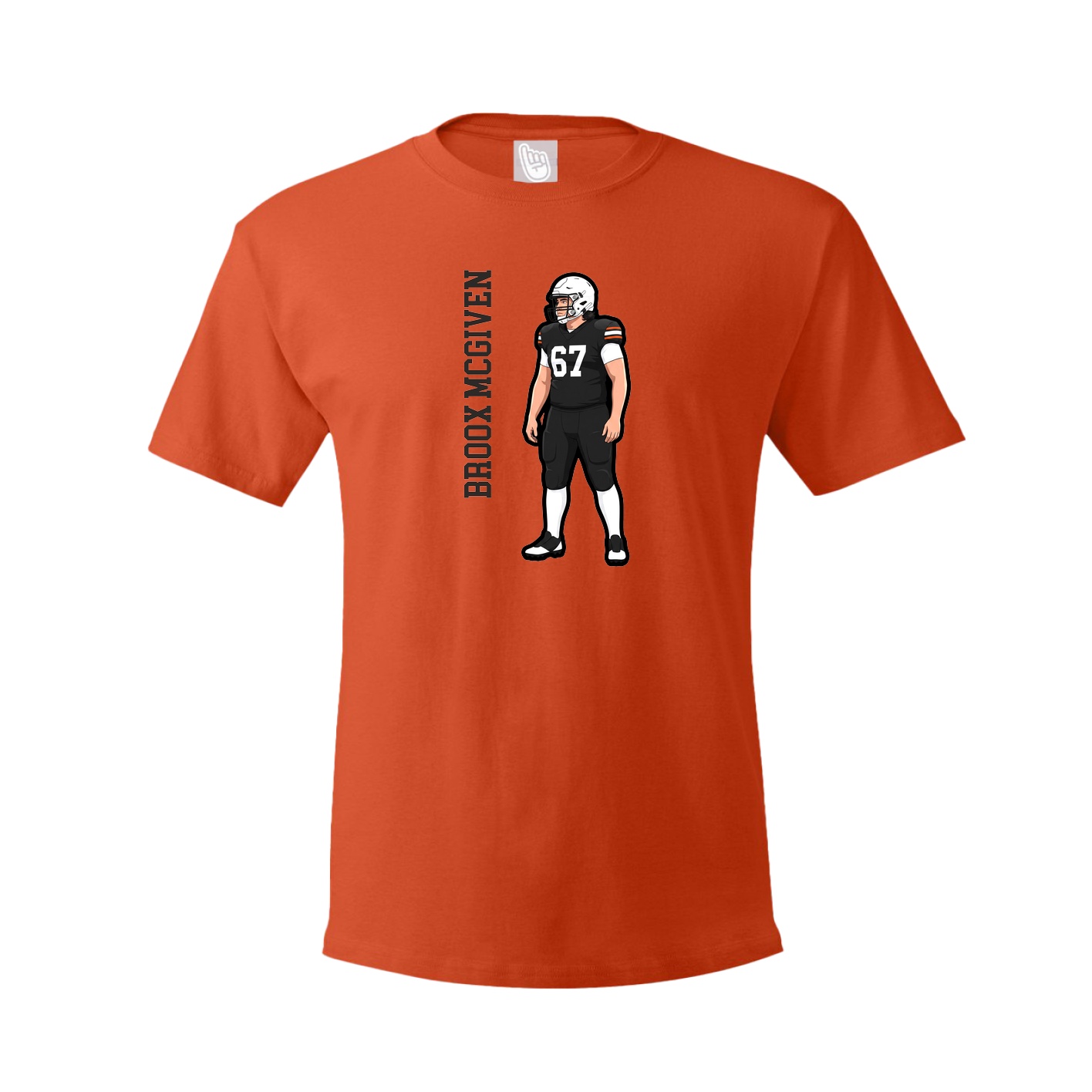 Youth Tee — Name Vertical in Orange