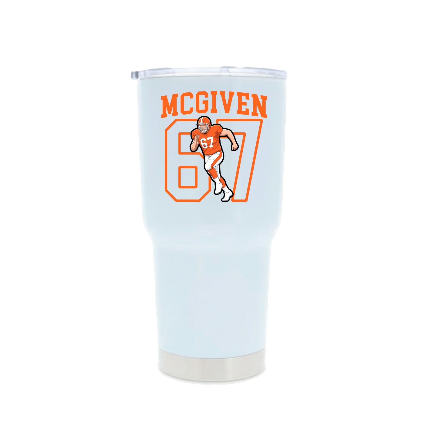 30oz Stainless Steel Tumbler — Shirsey in White