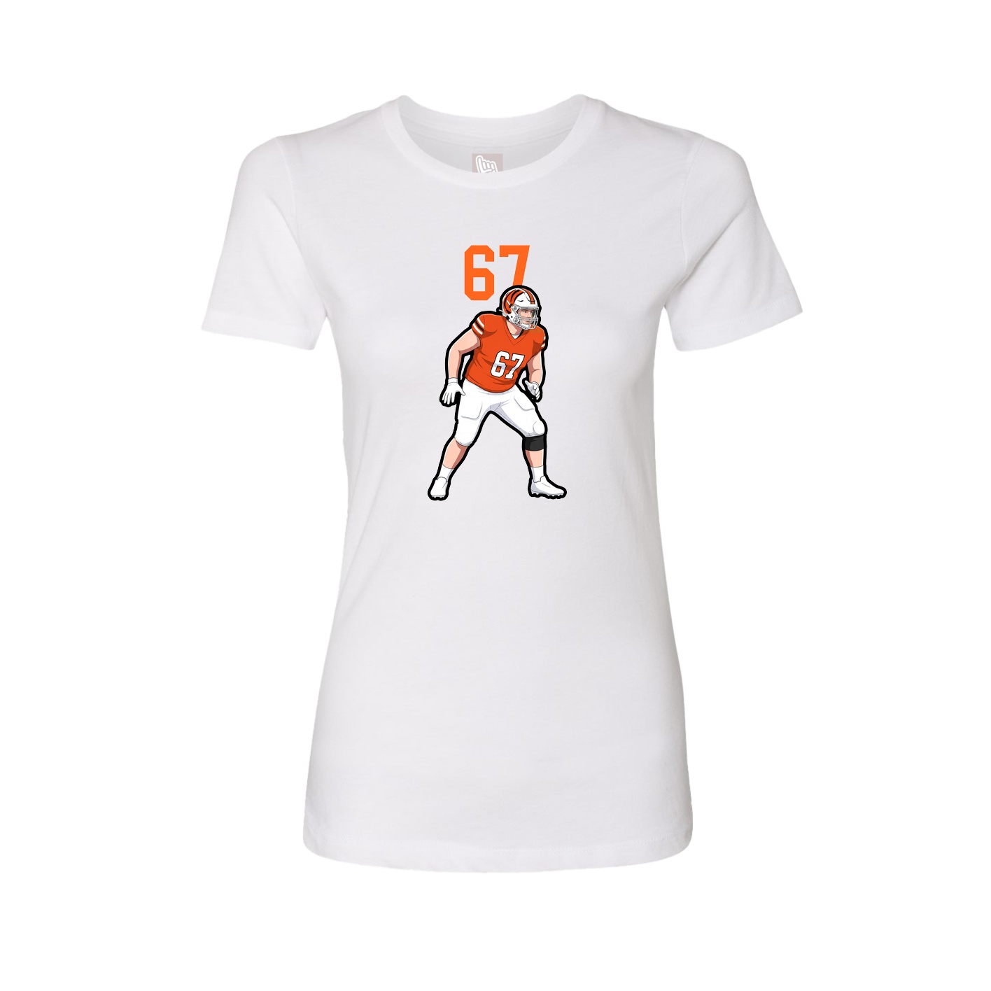 Fitted Women's Tee — Number Top in White