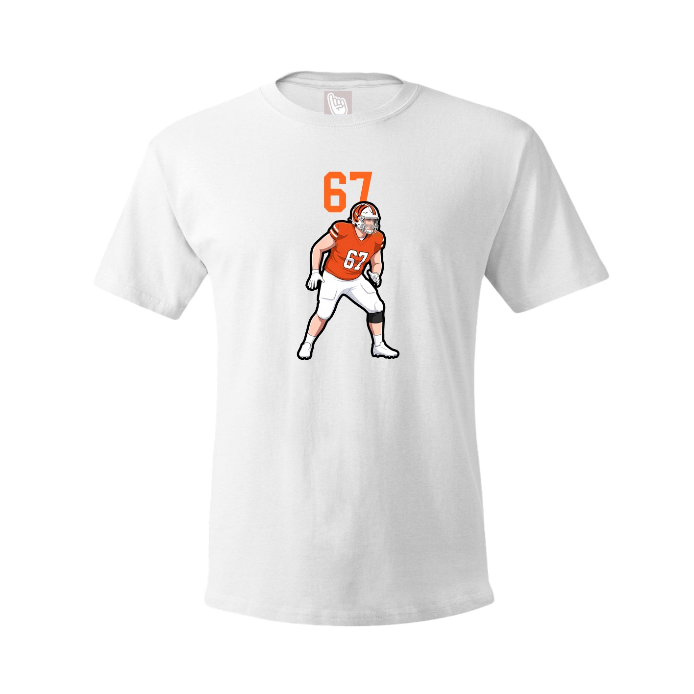Youth Tee — Number Top in White