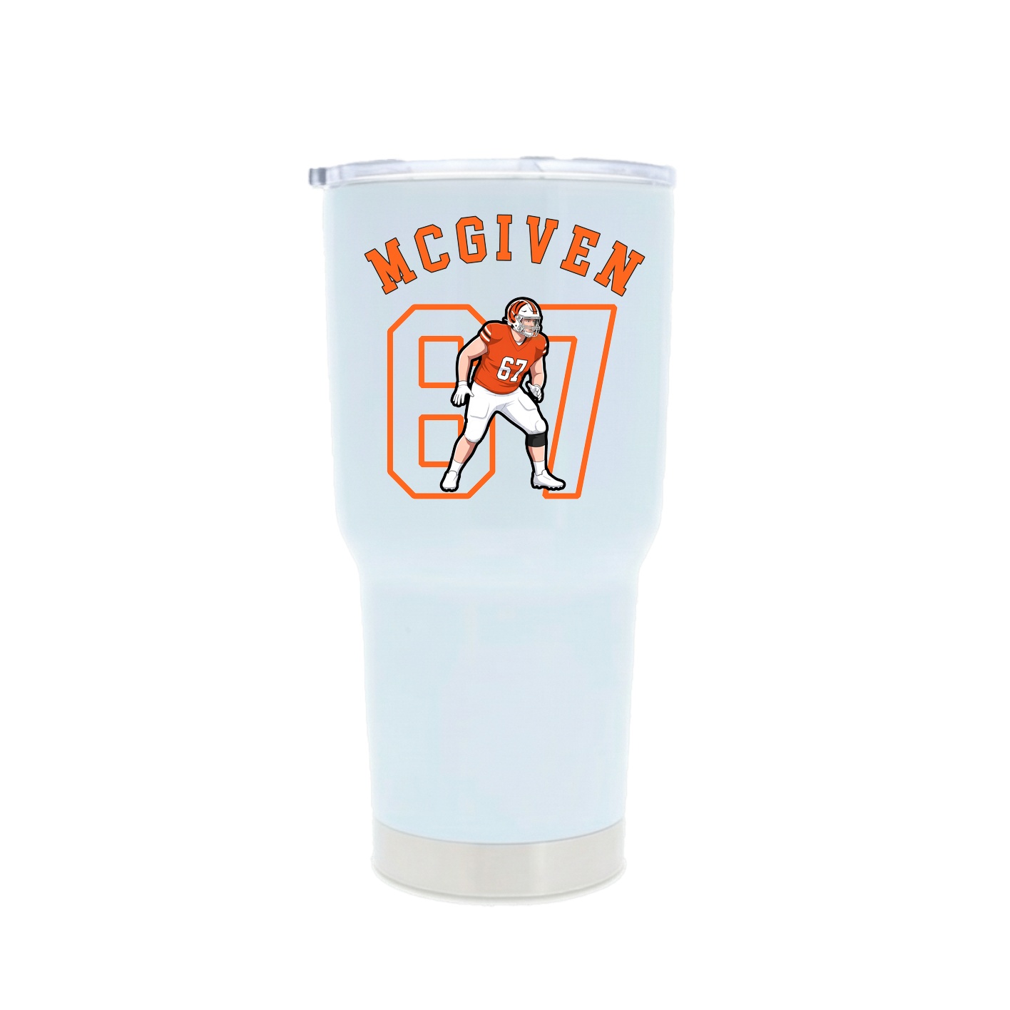 30oz Stainless Steel Tumbler — Shirsey Arch in White