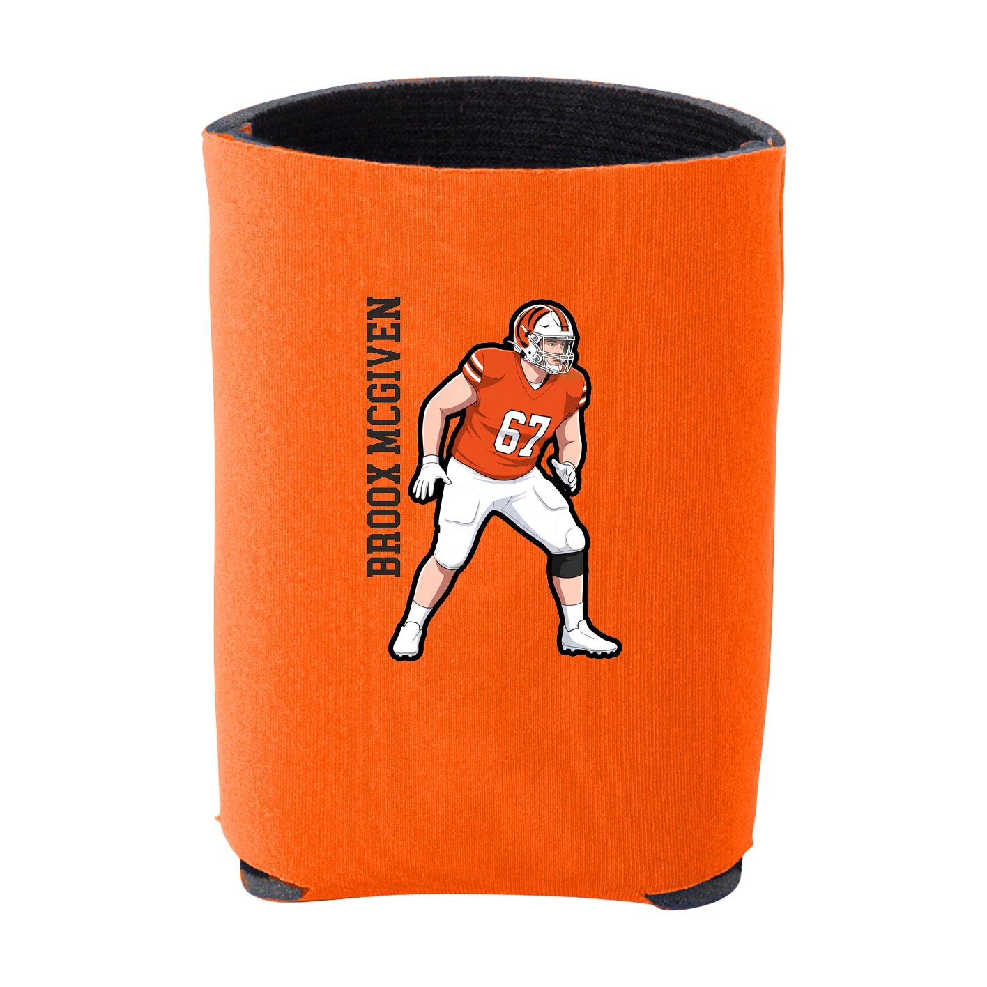 Can Holder — Name Vertical in Orange