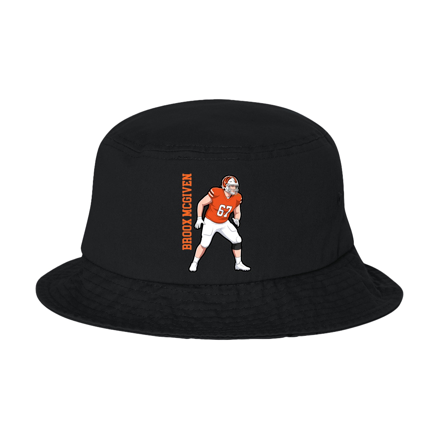 Bucket Cap — Name Vertical in Black