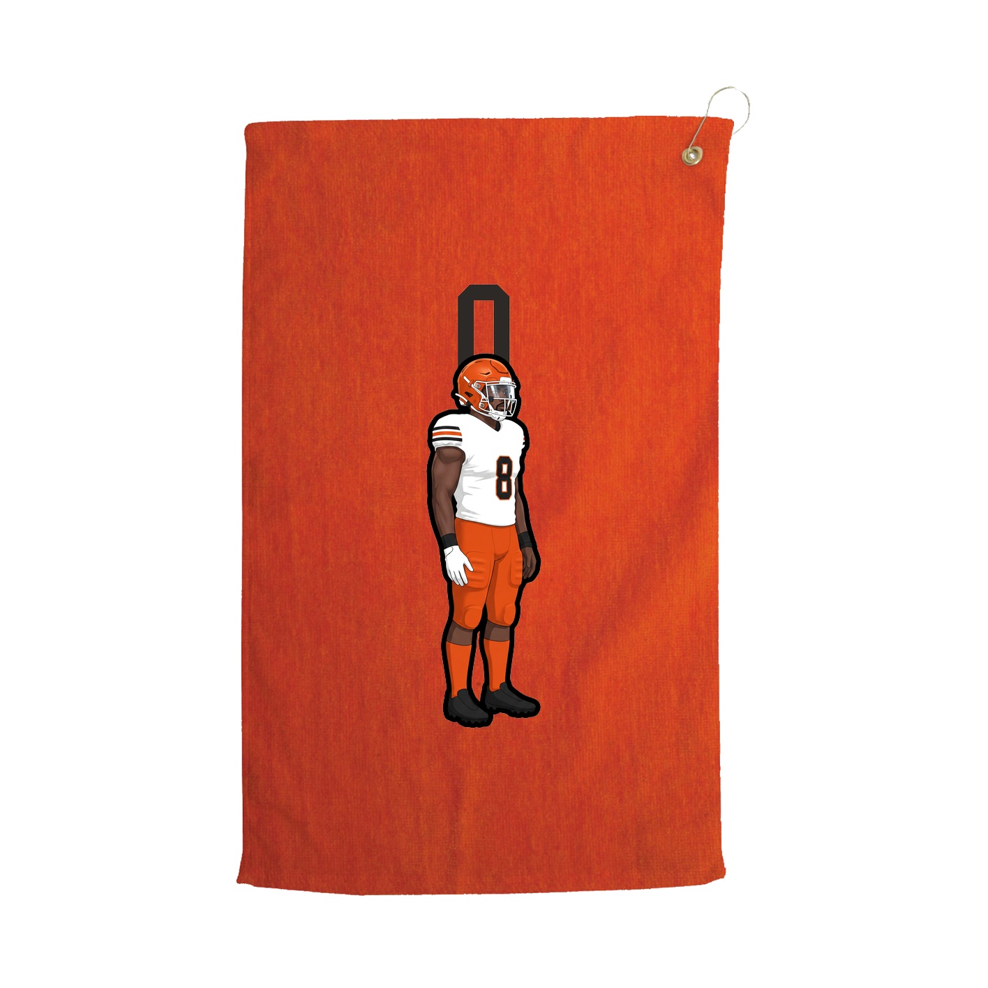 Golf Towel — Number Top in Orange