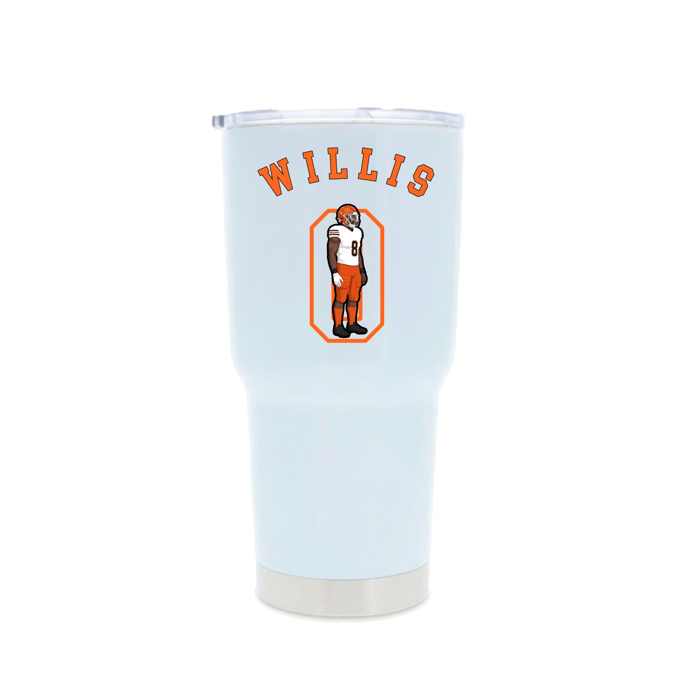 30oz Stainless Steel Tumbler — Shirsey Arch in White