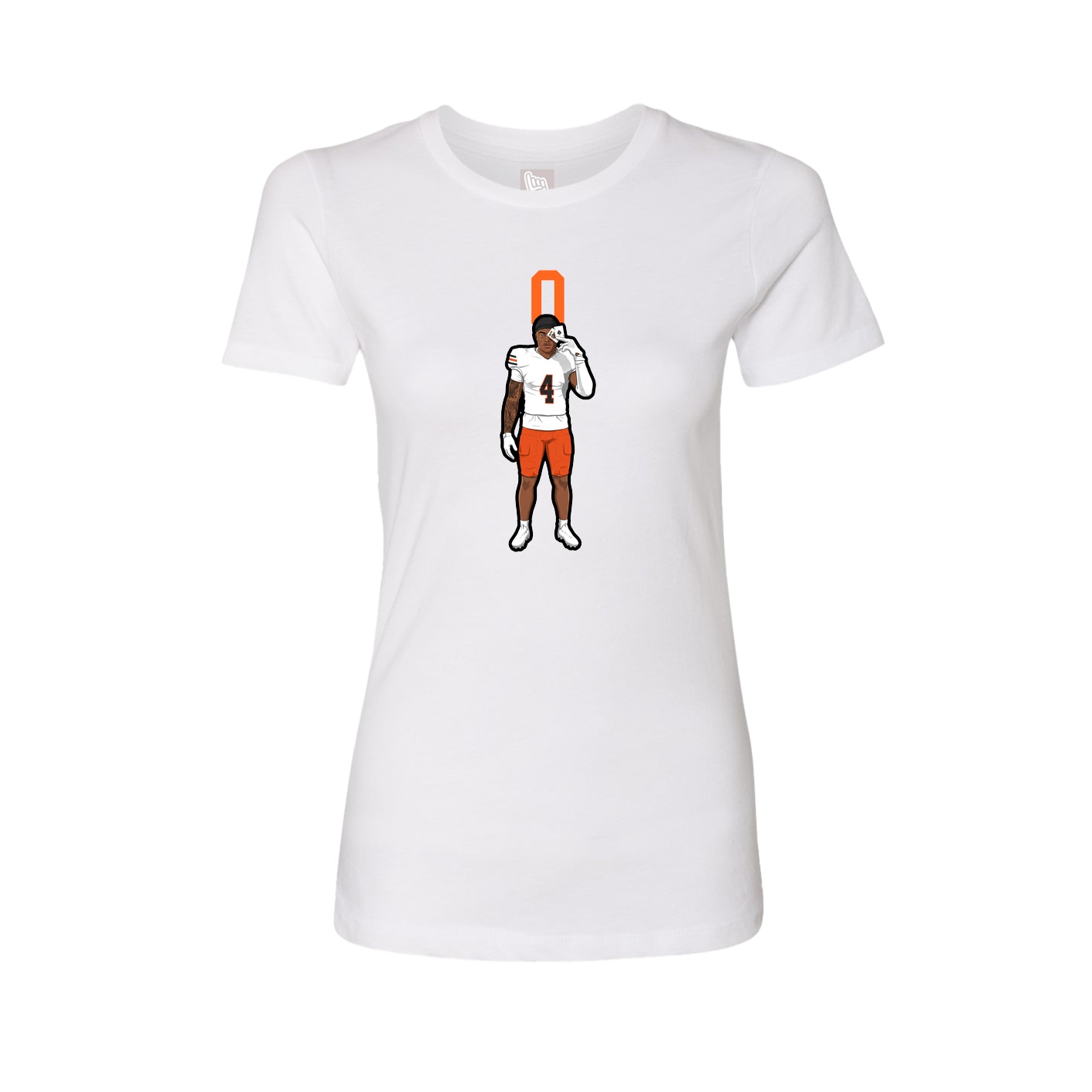 Womens Tee — Number Top in White