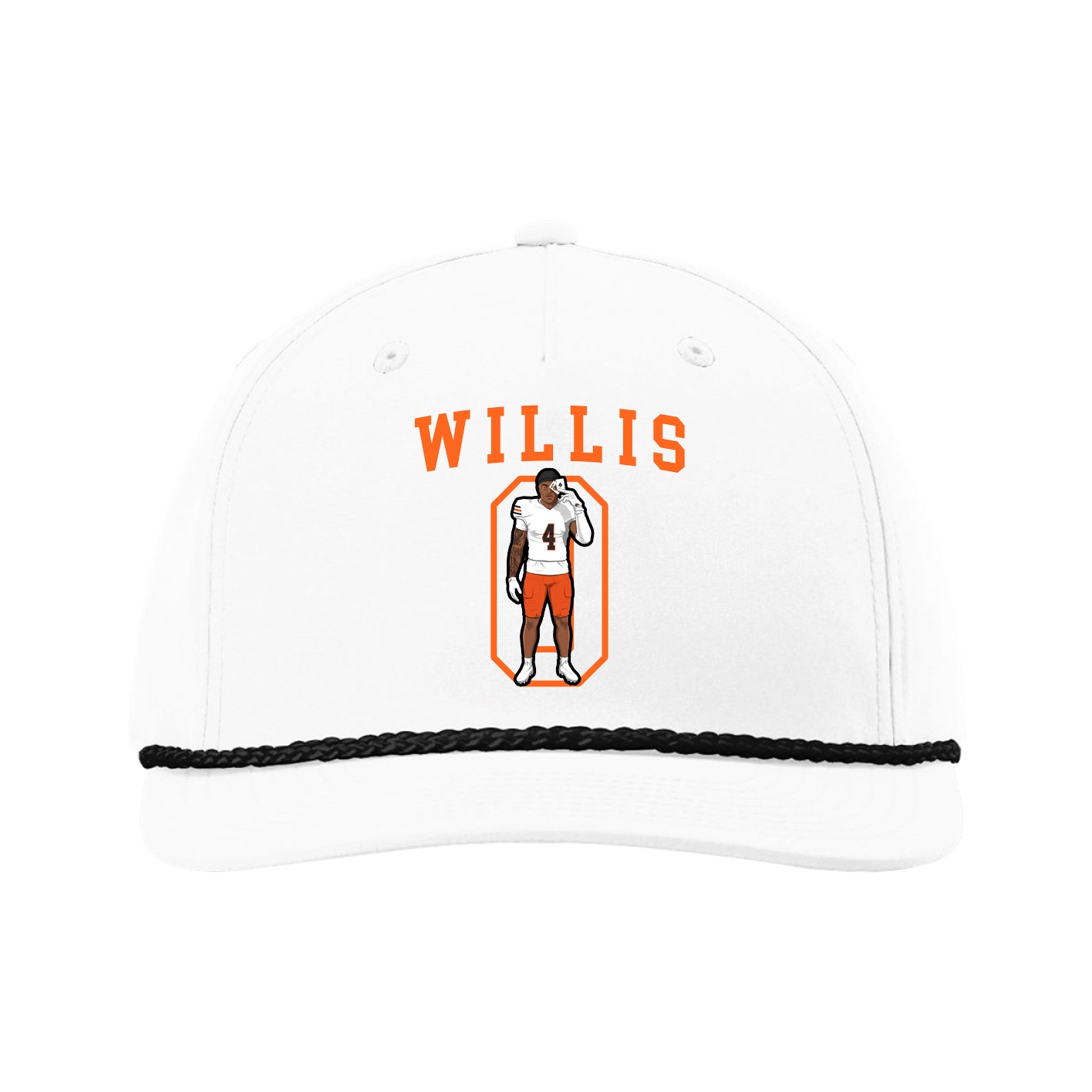 Five-Panel Classic Rope Cap — Shirsey in White