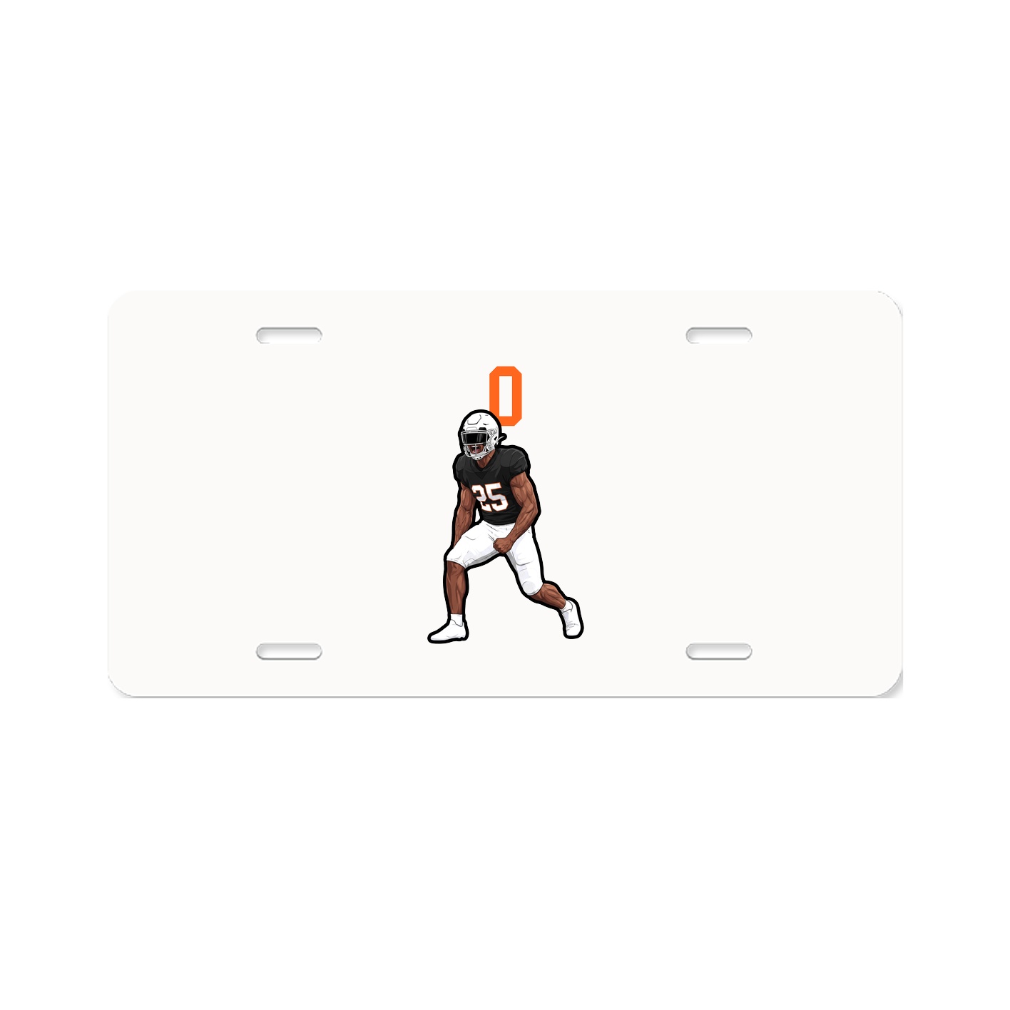 License Plate — Number Top in Classic