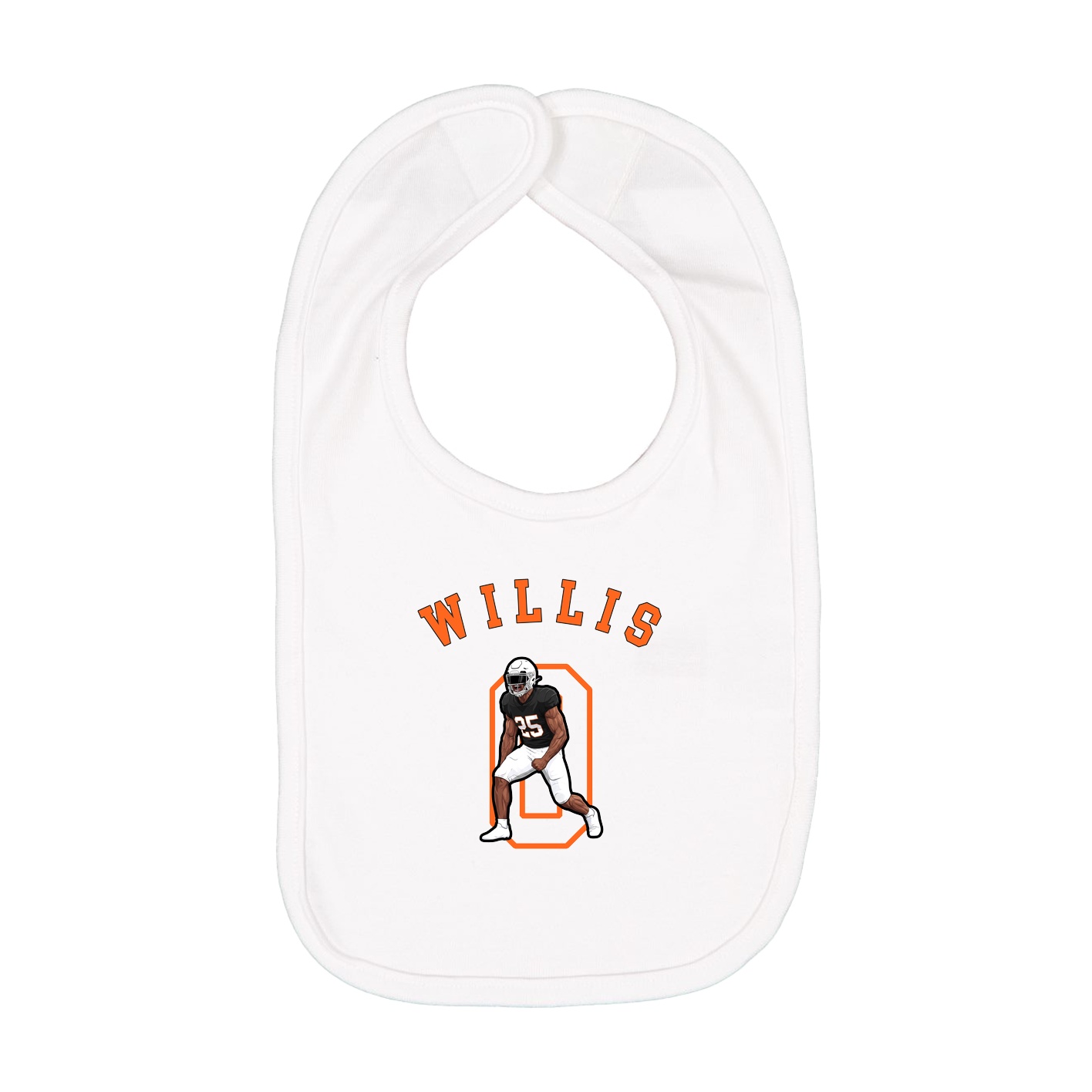 Infant Bib — Shirsey Arch in White