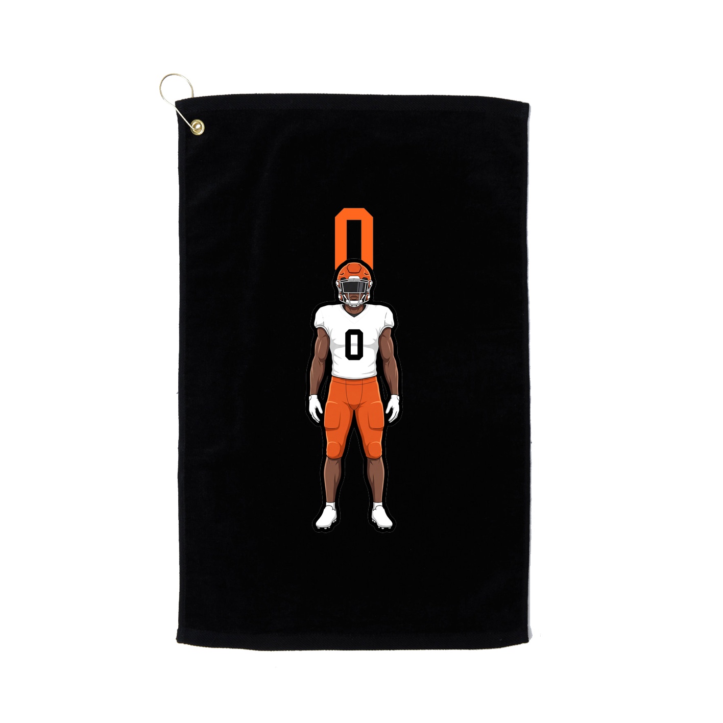 Golf Towel — Number Top in Black