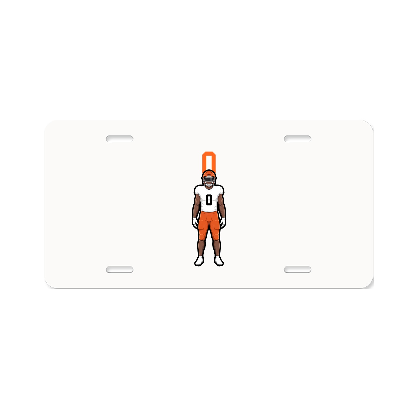 License Plate — Number Top in Classic