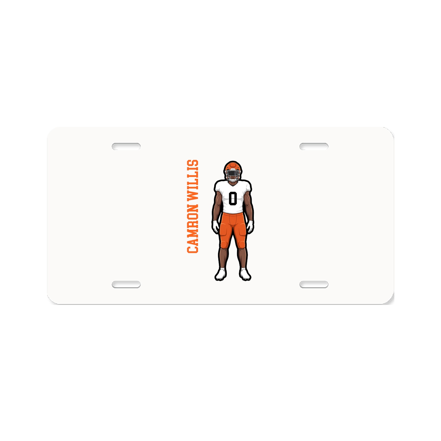License Plate — Name Vertical in Classic