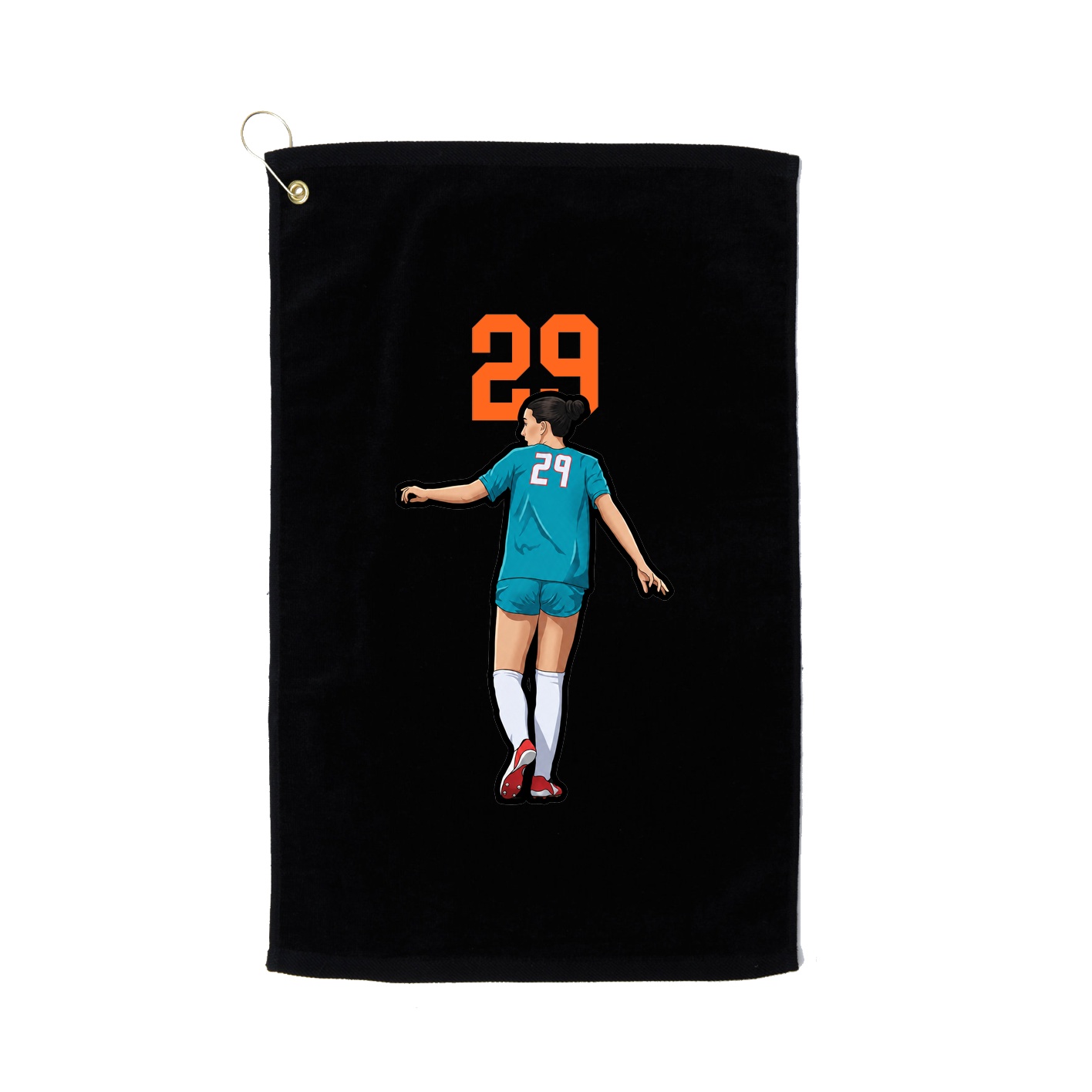 Golf Towel — Number Top in Black