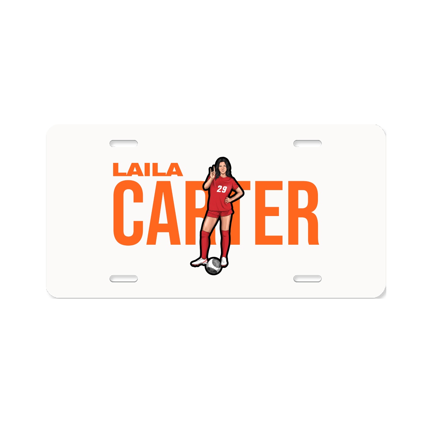License Plate — Player Name in Classic