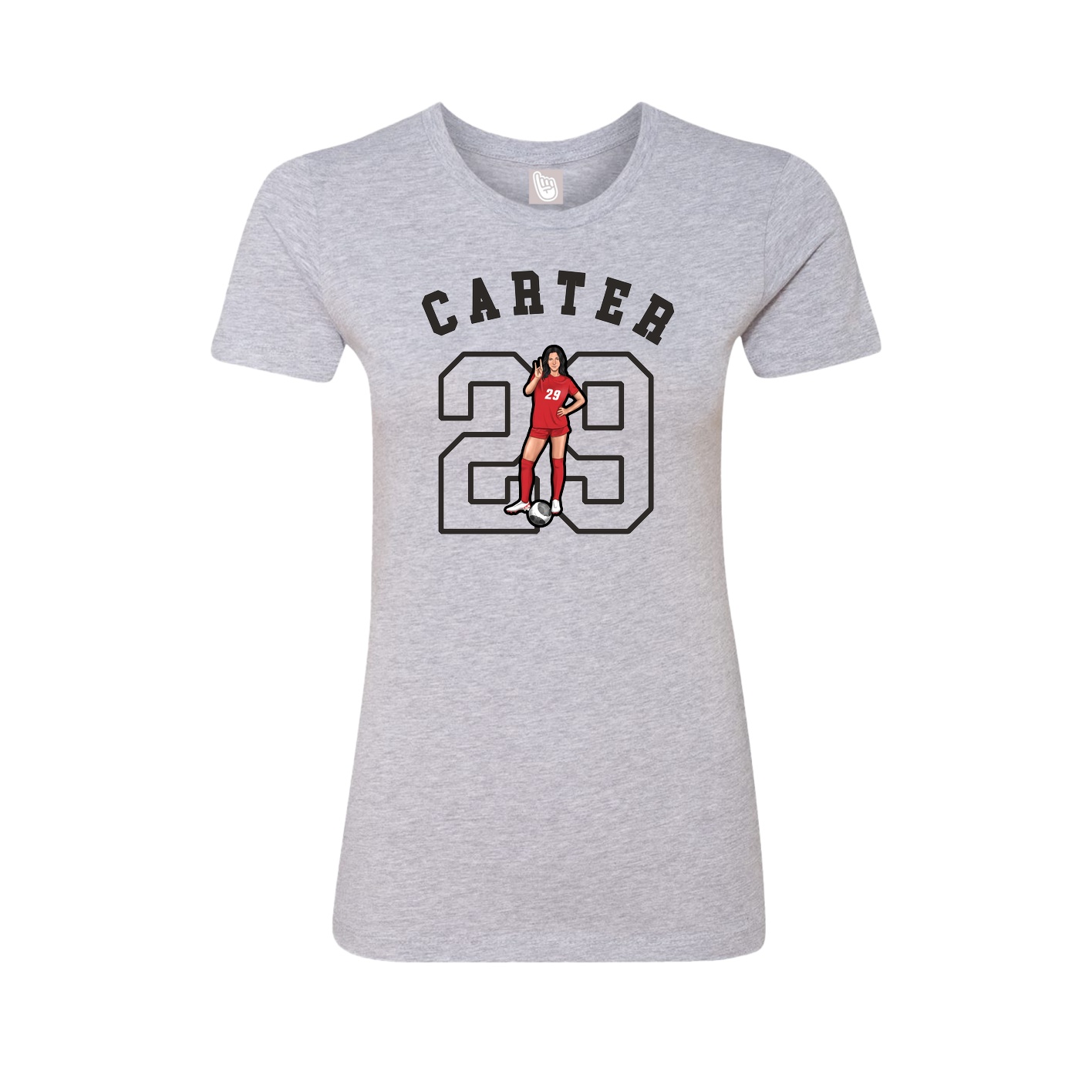 Fitted Women's Tee — Shirsey Arch in Grey