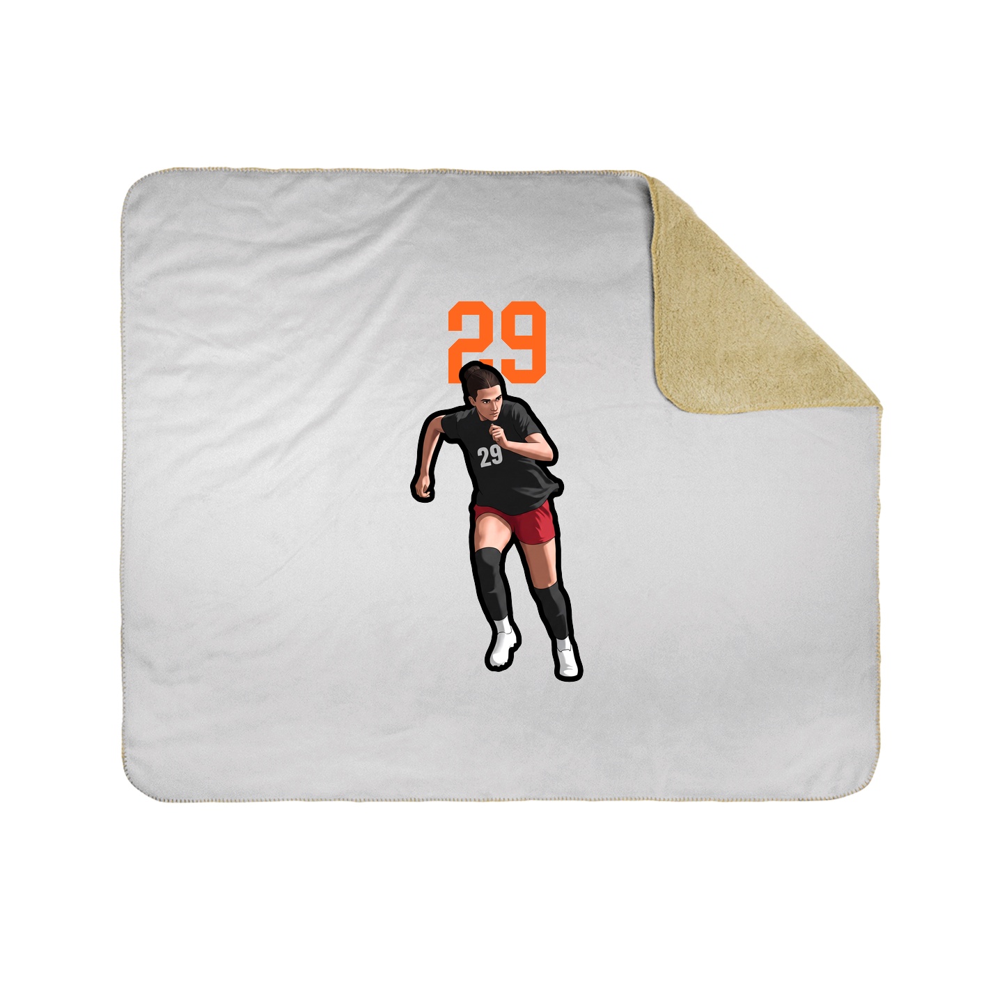 Throw Blanket — Number Top in White