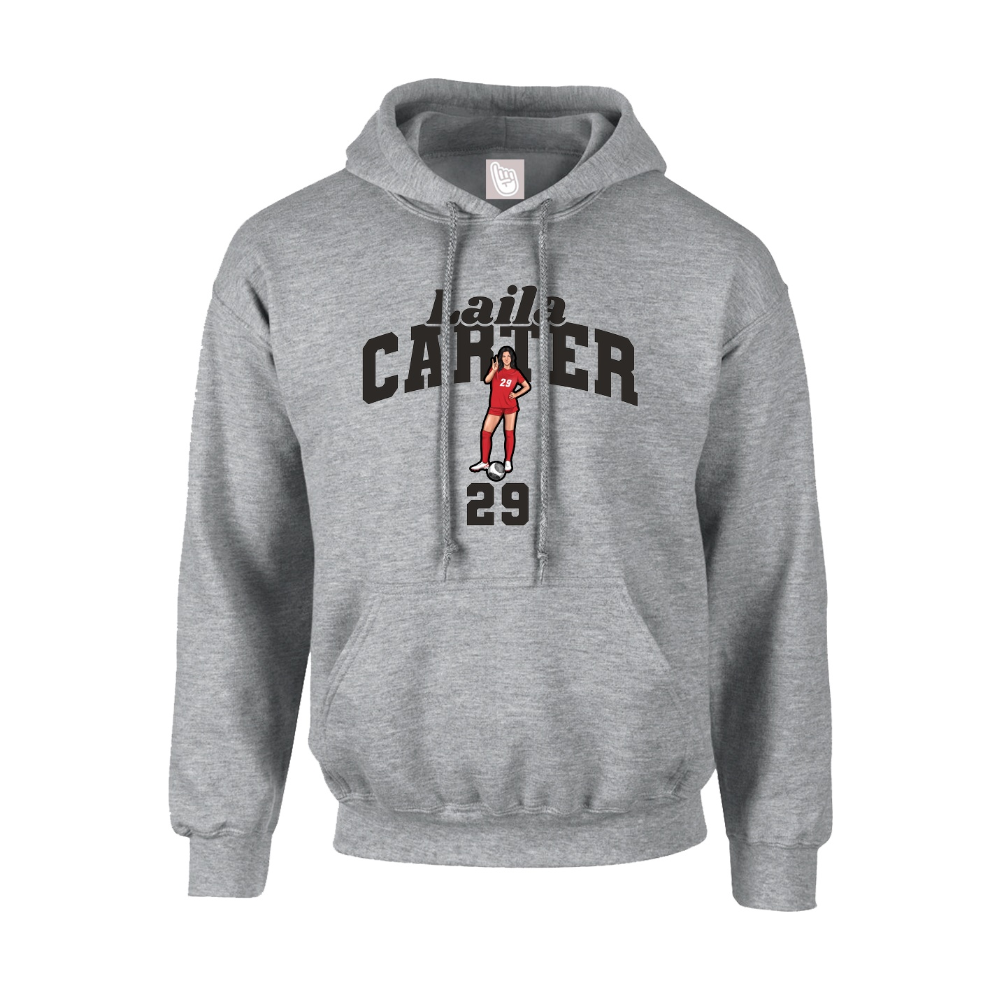 Hoodie — Signature Arch in Grey