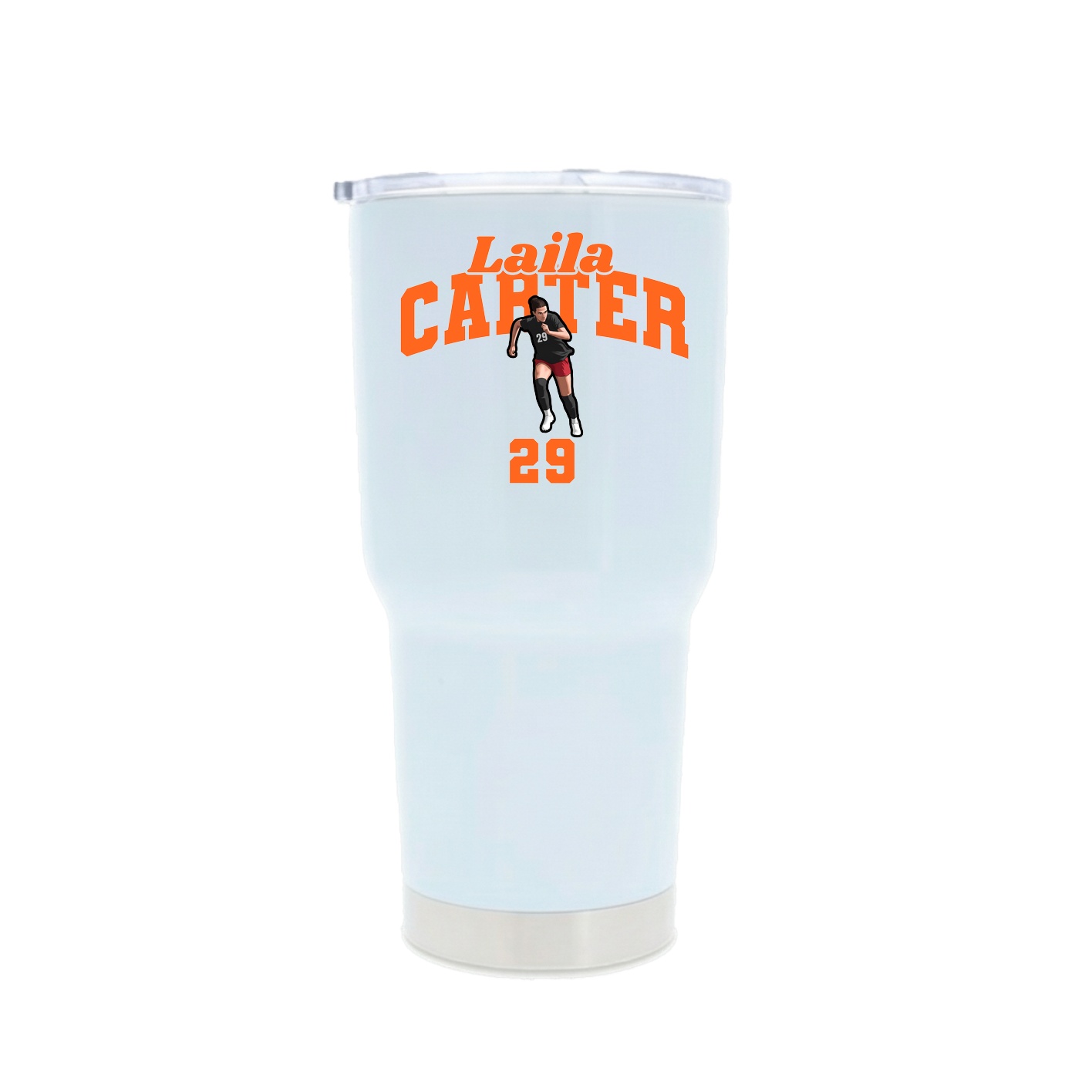 30oz Stainless Steel Tumbler — Signature Arch in White