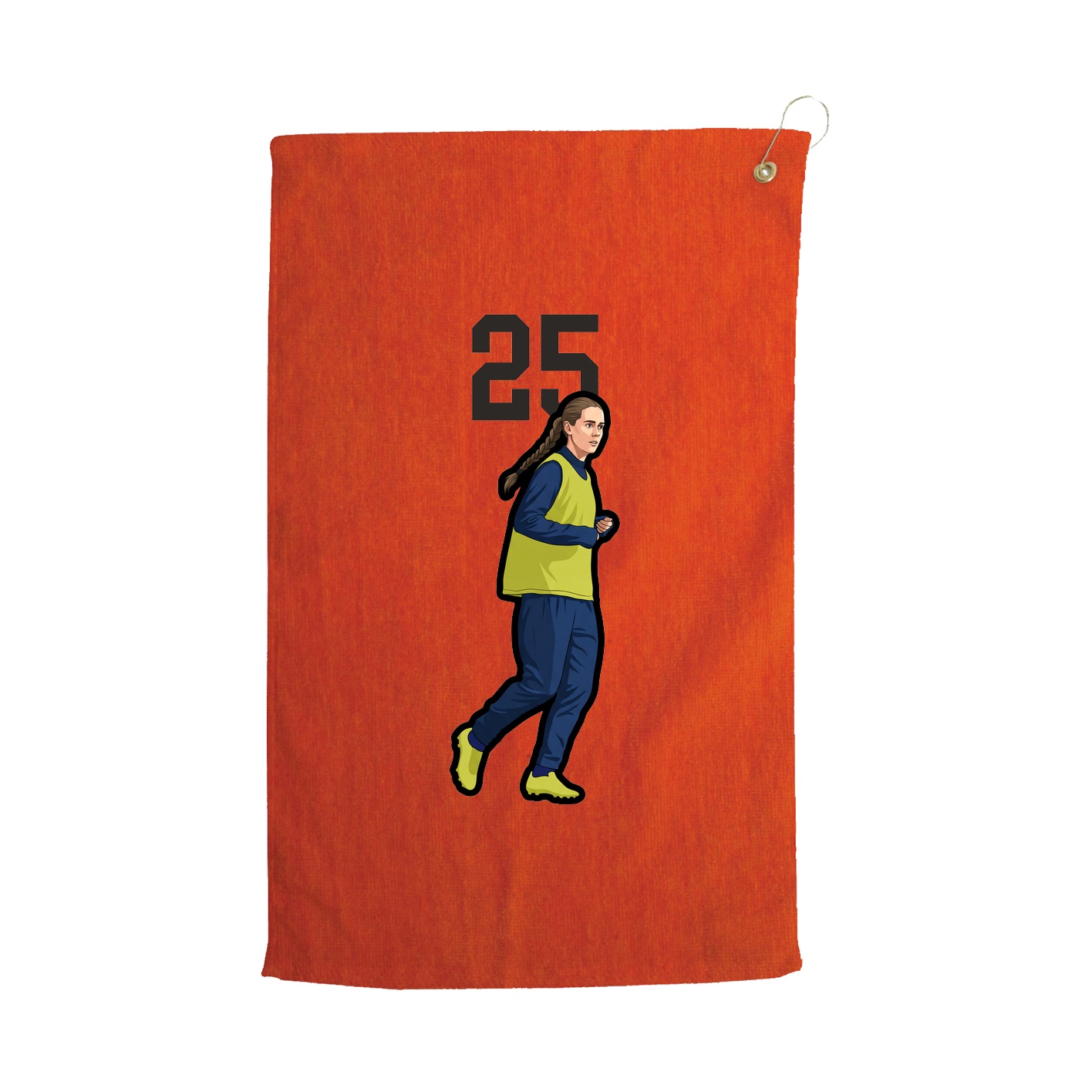 Golf Towel — Number Top in Orange