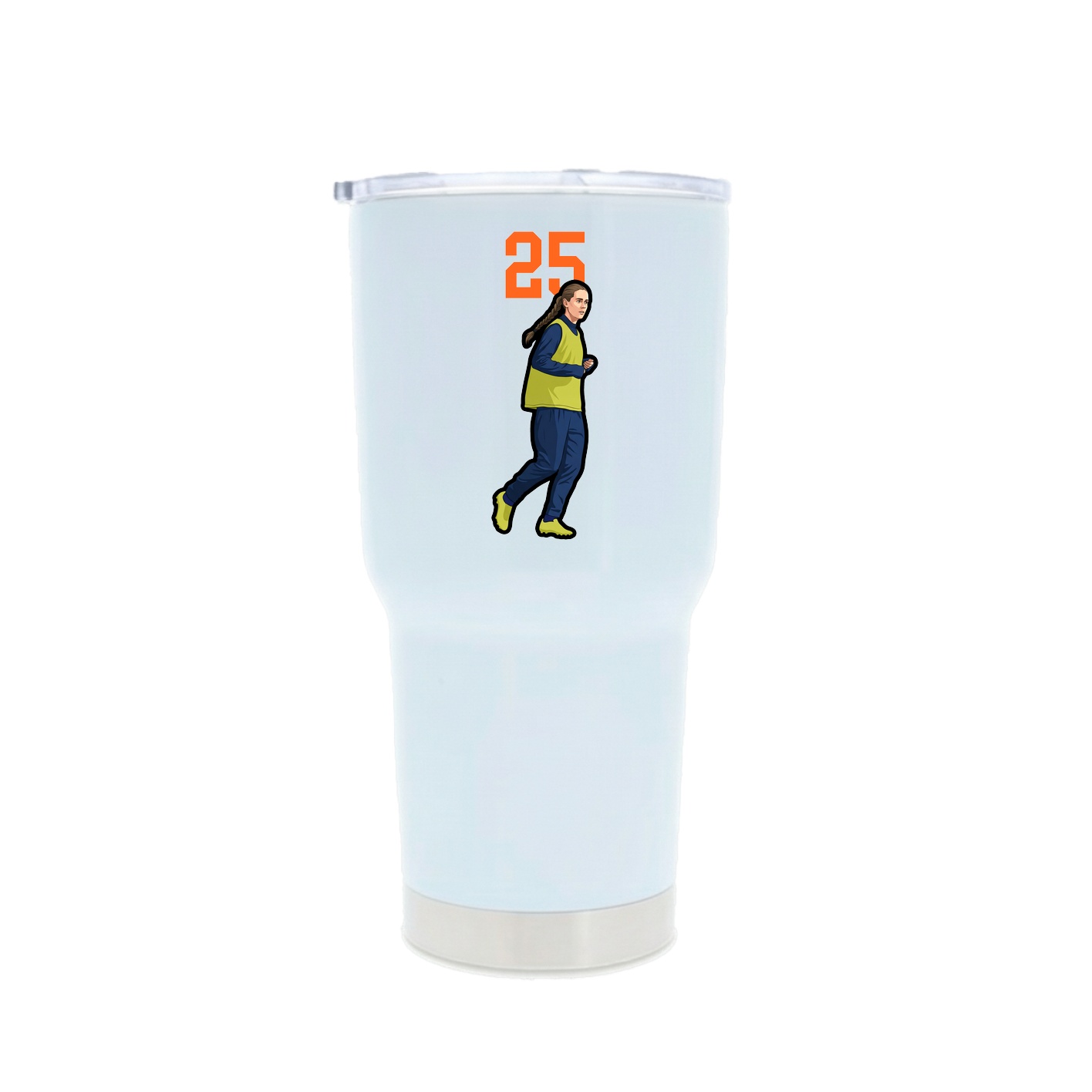 30oz Stainless Steel Tumbler — Number Top in White