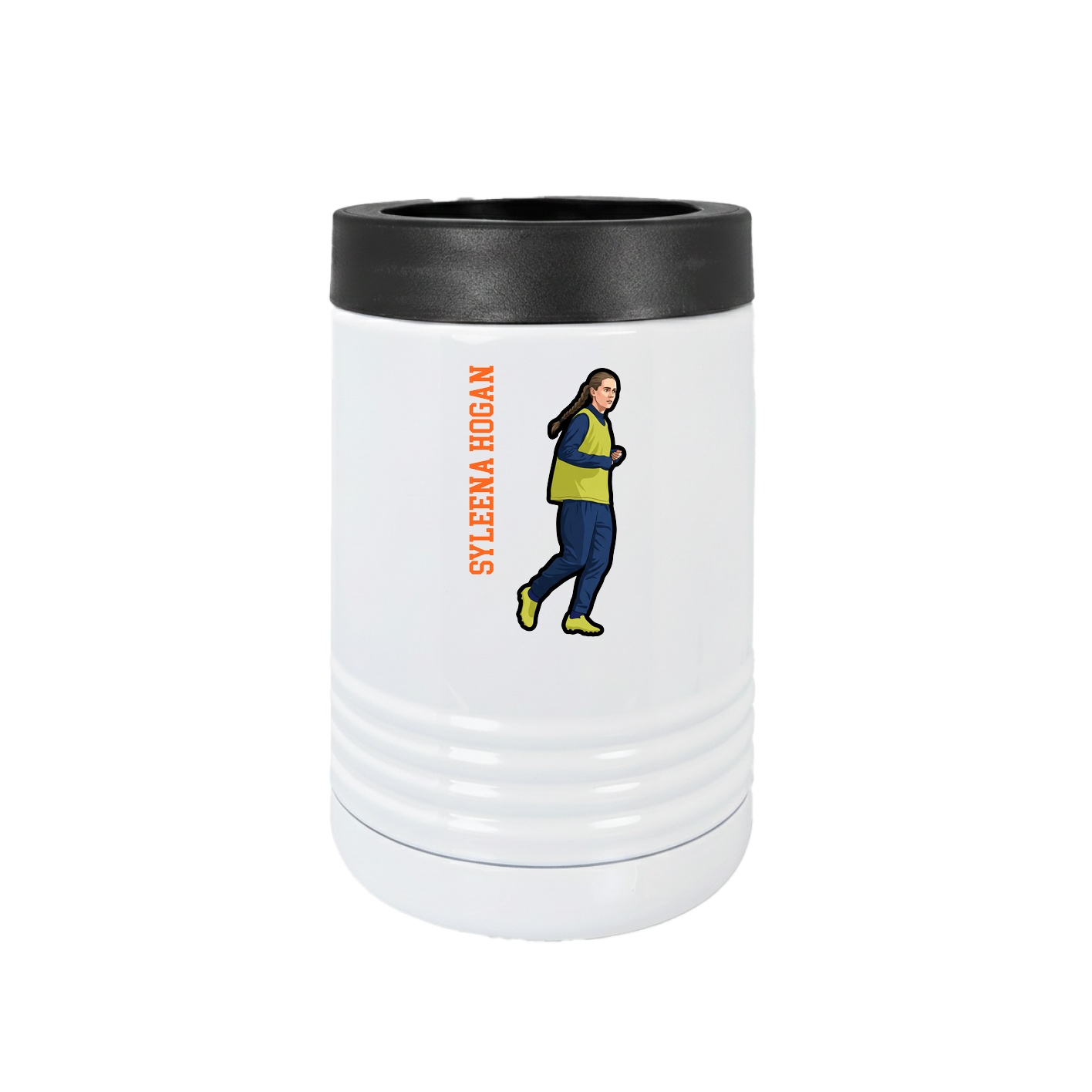 Beverage Holder — Name Vertical in White