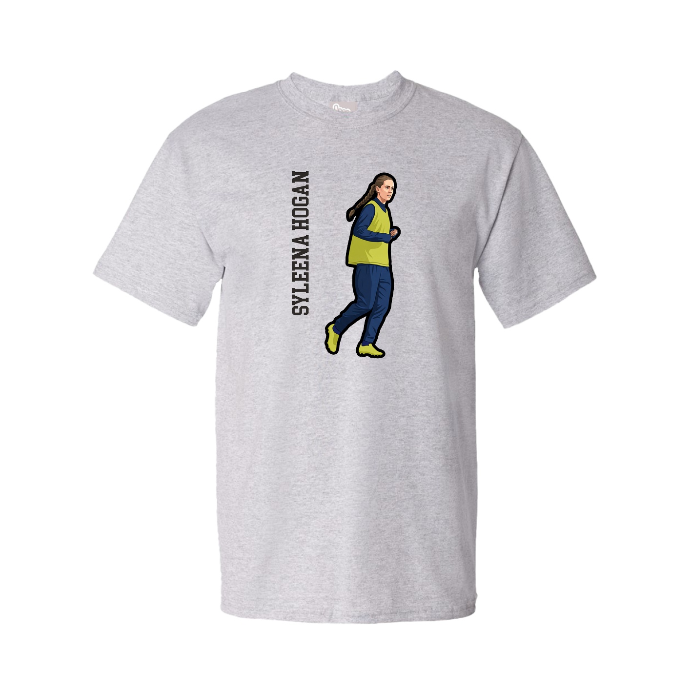 Tee — Name Vertical in Grey