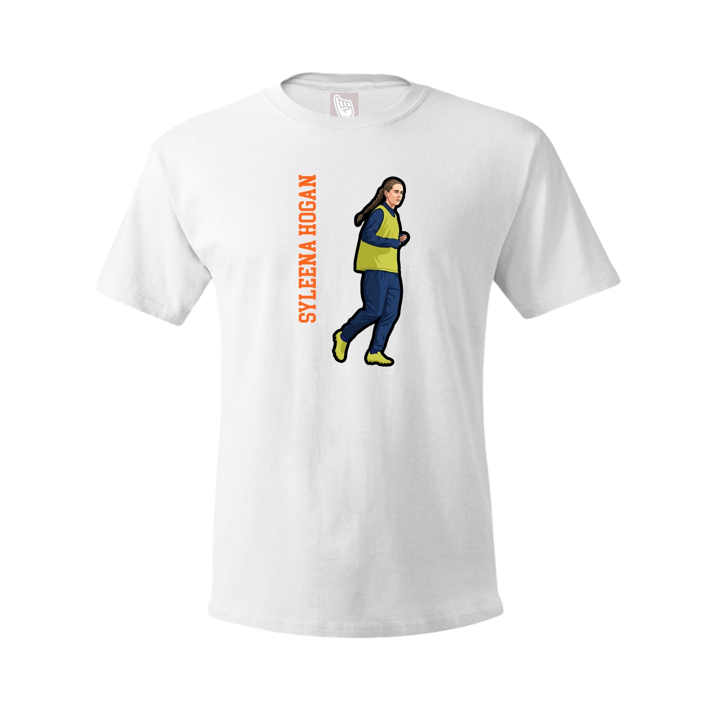Youth Tee — Name Vertical in White