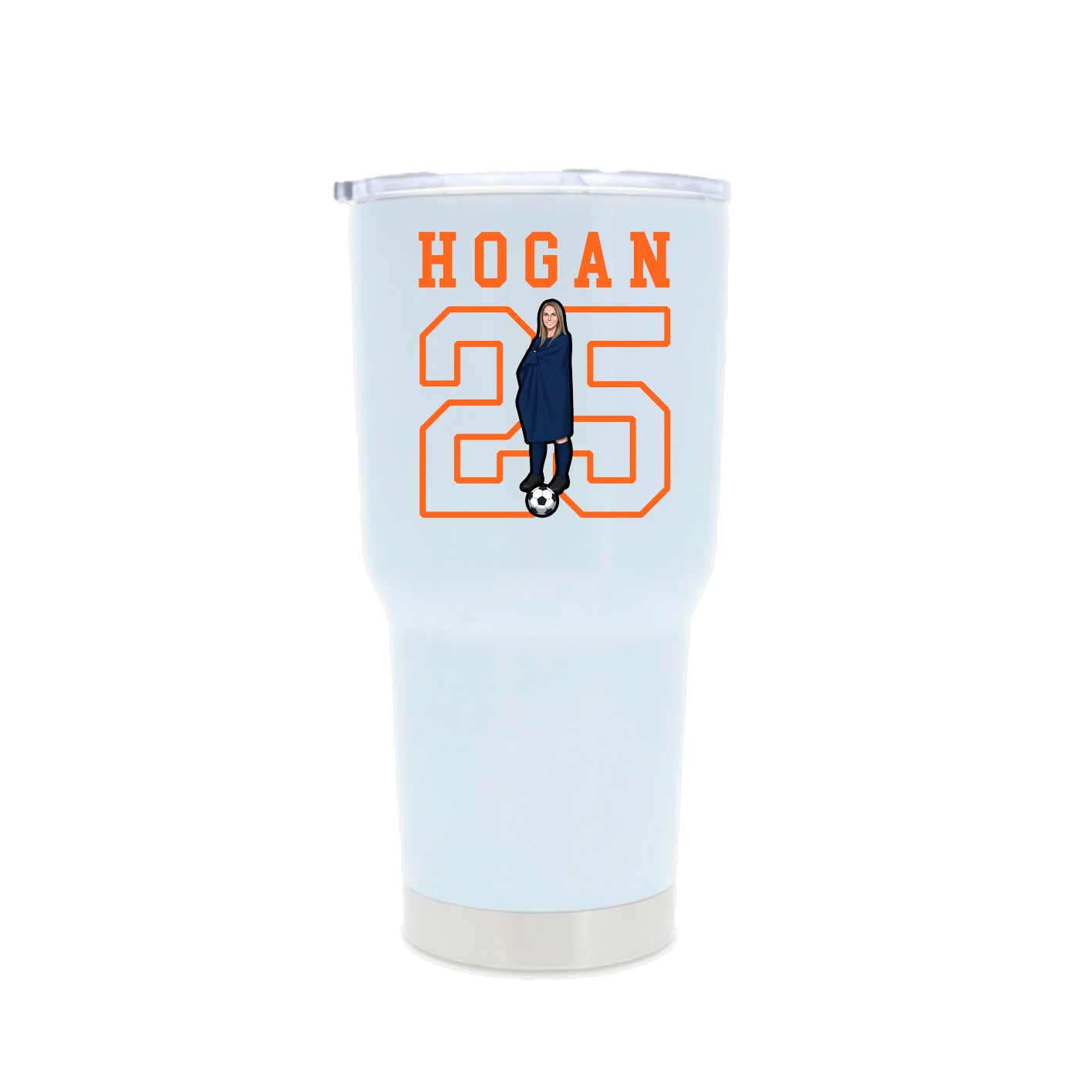 30oz Stainless Steel Tumbler — Shirsey in White