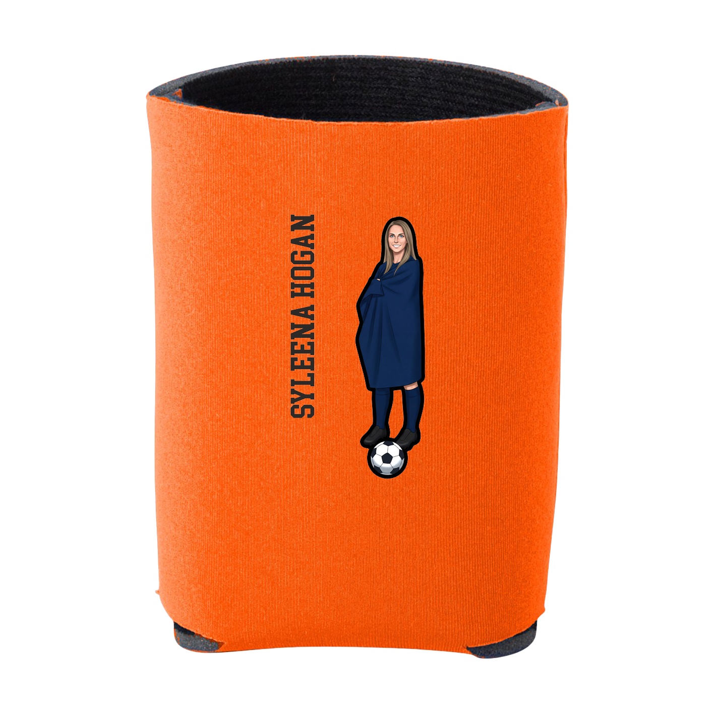 Can Holder — Name Vertical in Orange