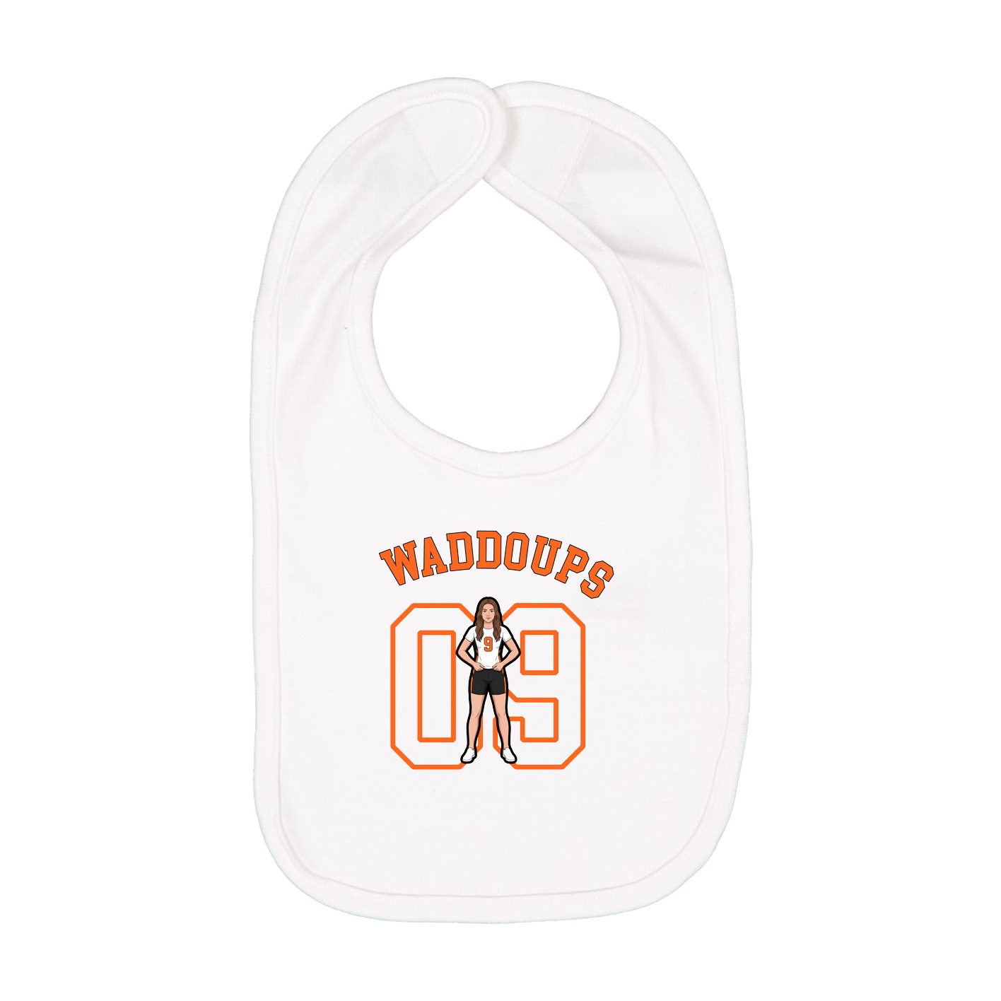 Infant Bib — Shirsey Arch in White