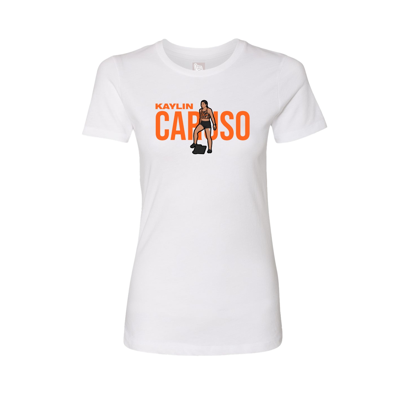 Fitted Women's Tee — Player Name in White