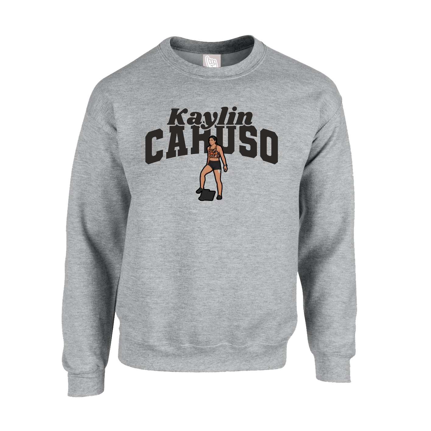 Fleece Crew — Signature Arch in Grey