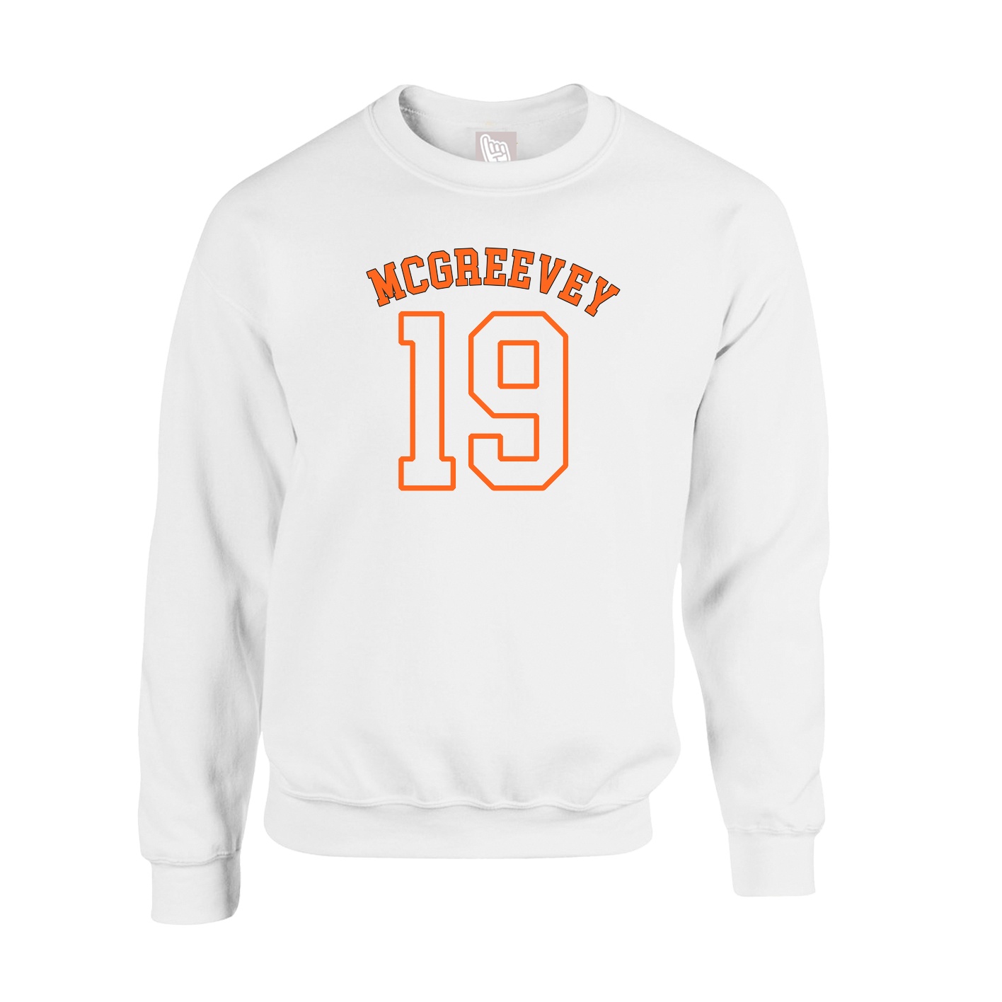Fleece Crew — Shirsey Arch in White