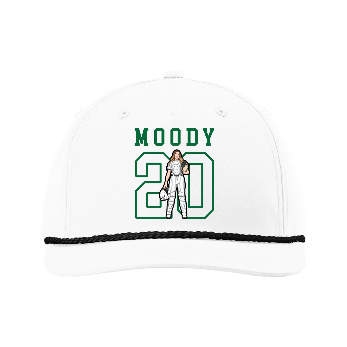 Five-Panel Classic Rope Cap — Shirsey in White