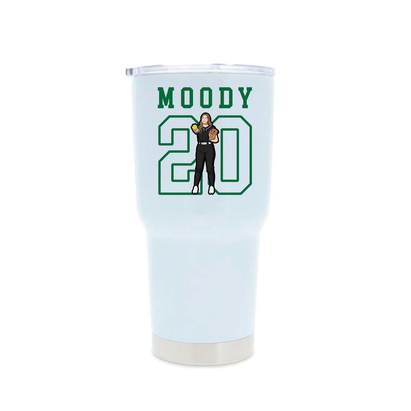 30oz Stainless Steel Tumbler — Shirsey in White