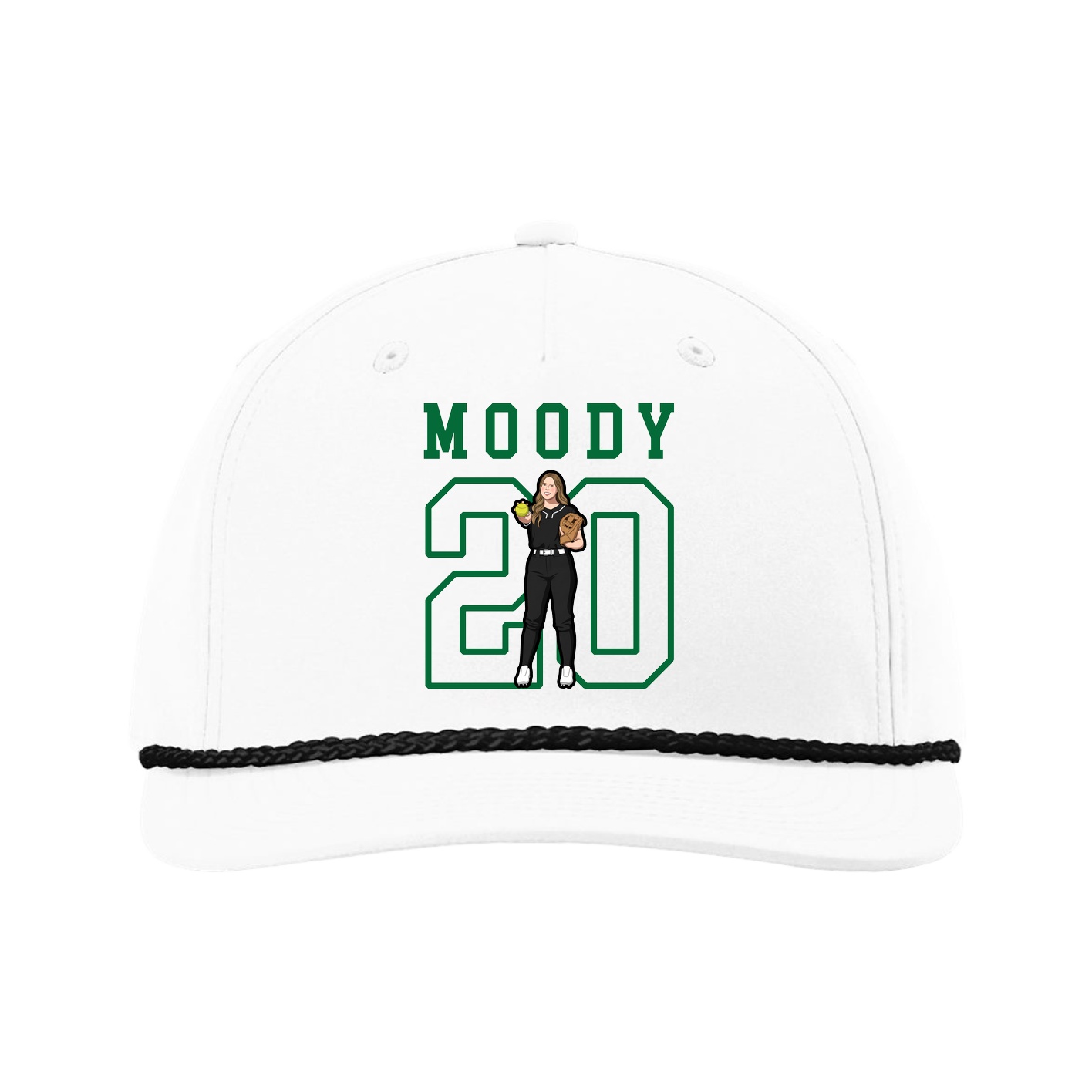 Five-Panel Classic Rope Cap — Shirsey in White