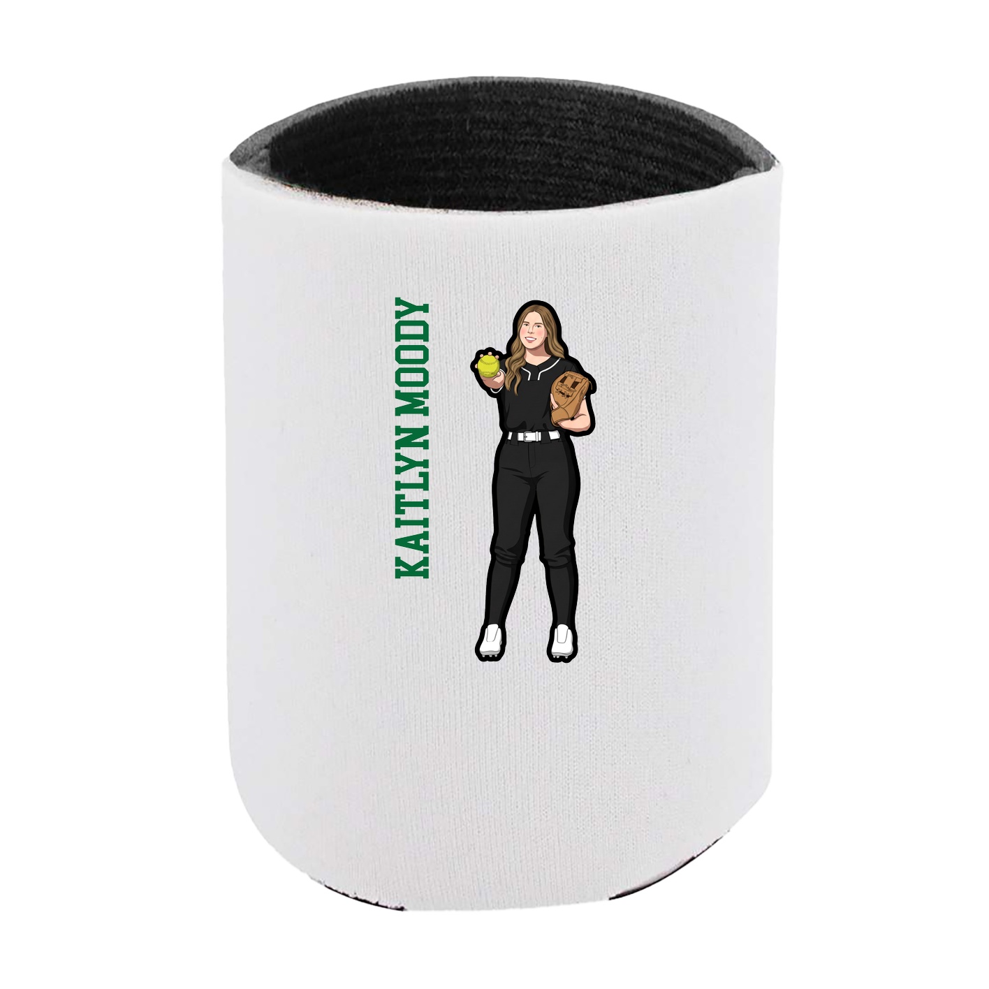 Can Holder — Name Vertical in White