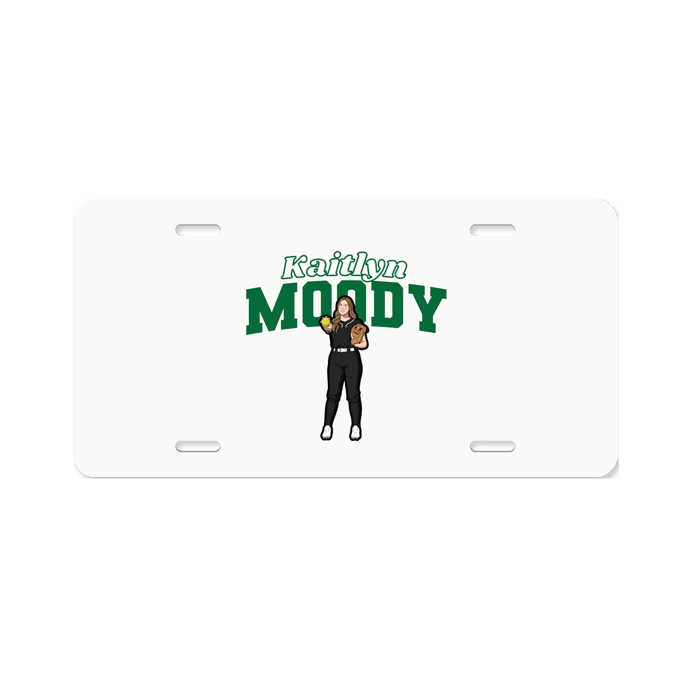 License Plate — Name Arch in Classic